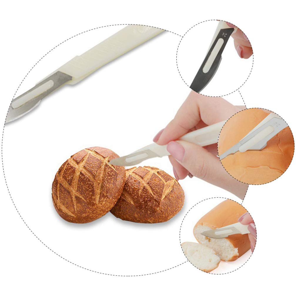 4-Piece Handcrafted Bread Lame Set - Professional Dough Scoring Tool for Bakers | Perfect for Sourdough, Baguettes & Artisan Bread Making | Essential Baking Supplies for Home & Commercial Kitchens