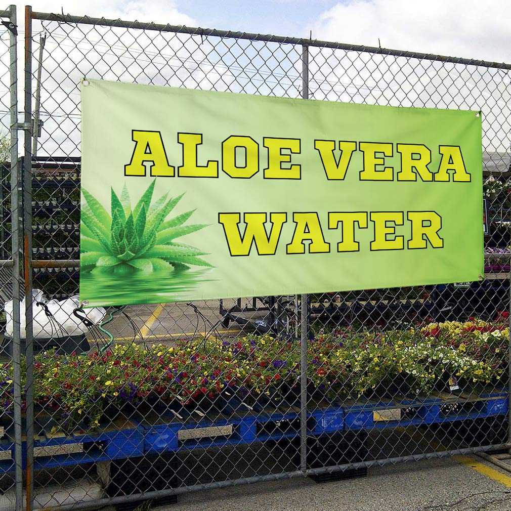 Premium Vinyl Banner 48x96 Inches - Weatherproof Outdoor Advertising Sign with 8 Grommets for Restaurants, Food Businesses & Industrial Yard Use | Durable Aloe Vera Green Color for High Visibility