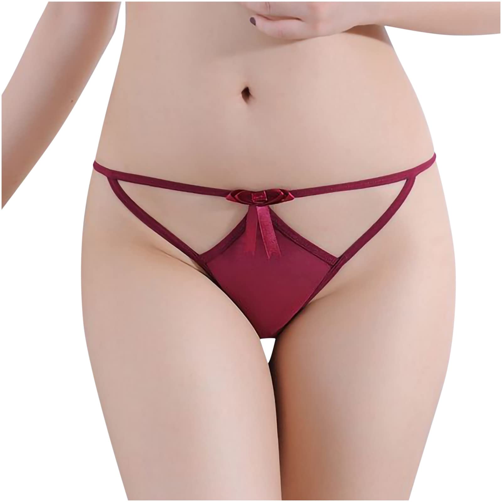 CofeeMO Women's Sexy Lace Lingerie Set - Low Waist Mesh Underwear with Hollow Design for Romantic Nights & Special Occasions