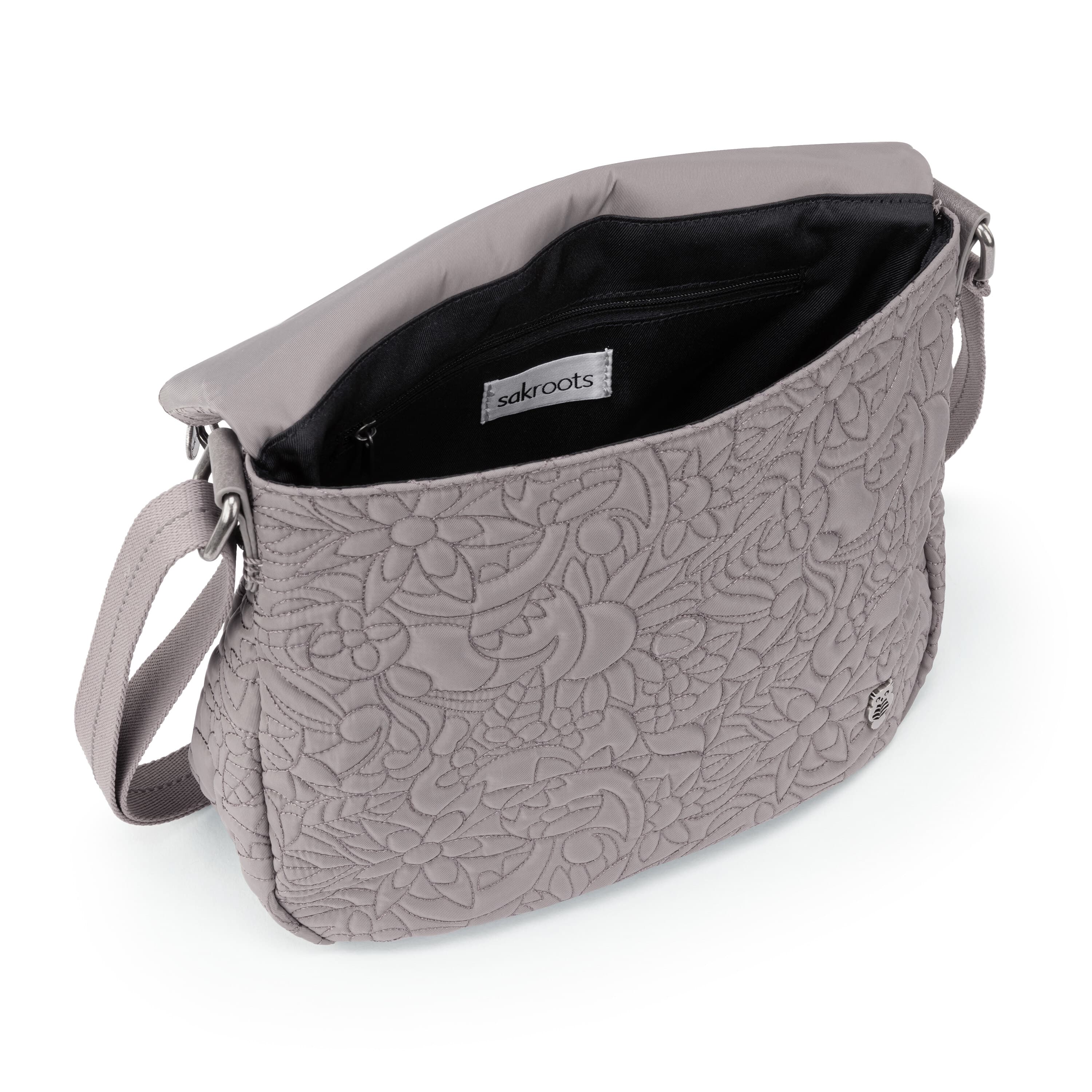 Eco-Friendly Foldover Crossbody Bag - Sustainable Mushroom Spirit Desert Quilted Design for Women | Perfect for Travel, Work & Everyday Use
