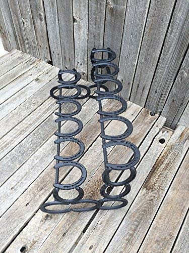 Horseshoe Boot Rack - Rustic Wall Mounted Shoe Organizer for Entryway, Mudroom & Closet - Heavy Duty Metal Boot Holder for Cowboy, Work & Winter Boots Storage