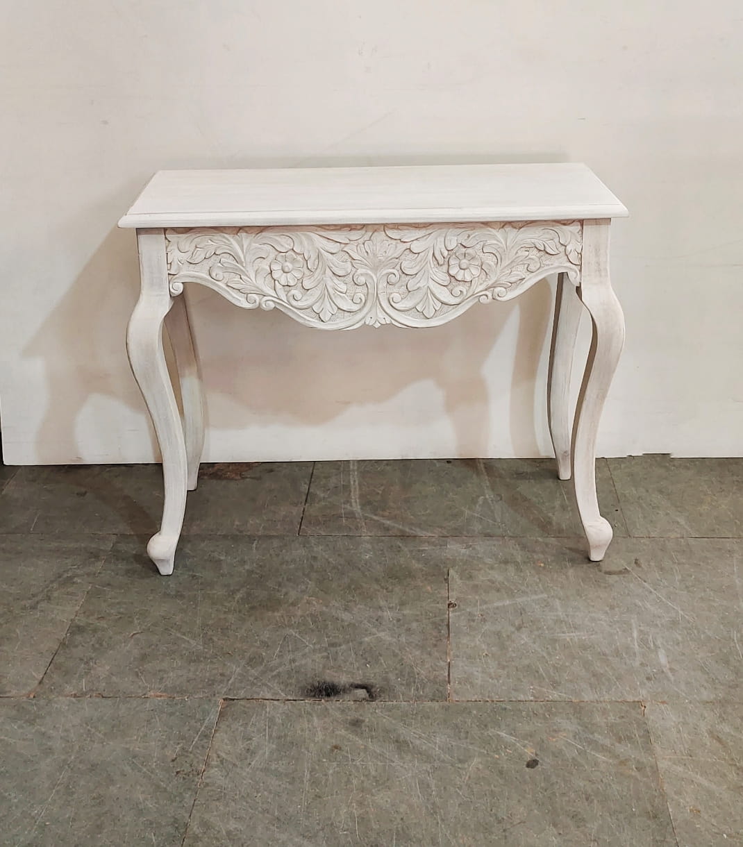 Hand Carved French Arched Indian Solid Wood Console Table - Elegant Entryway & Hallway Furniture for Home Decor