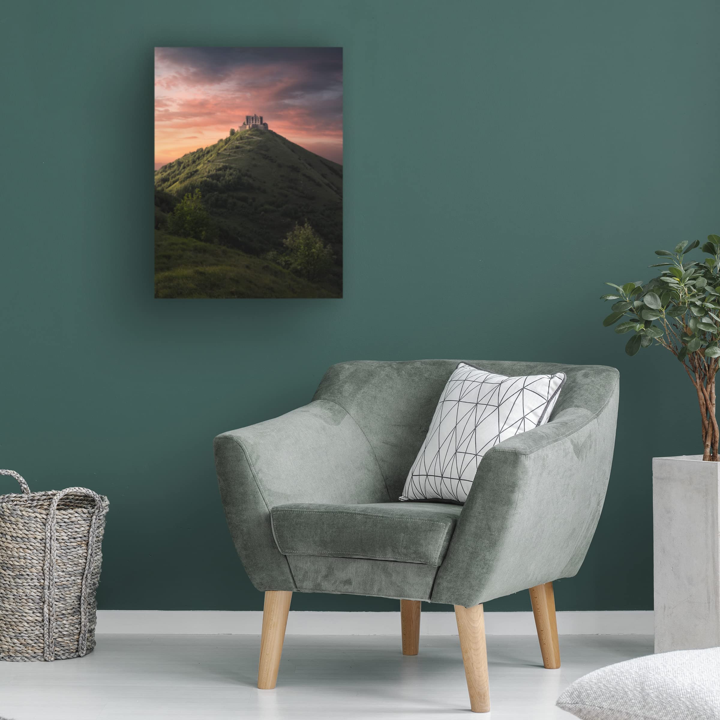 Trademark Fine Art 'The Castle On The Hill' Canvas Wall Art Print by Andrea Zappia - Perfect for Living Room, Bedroom & Office Decor
