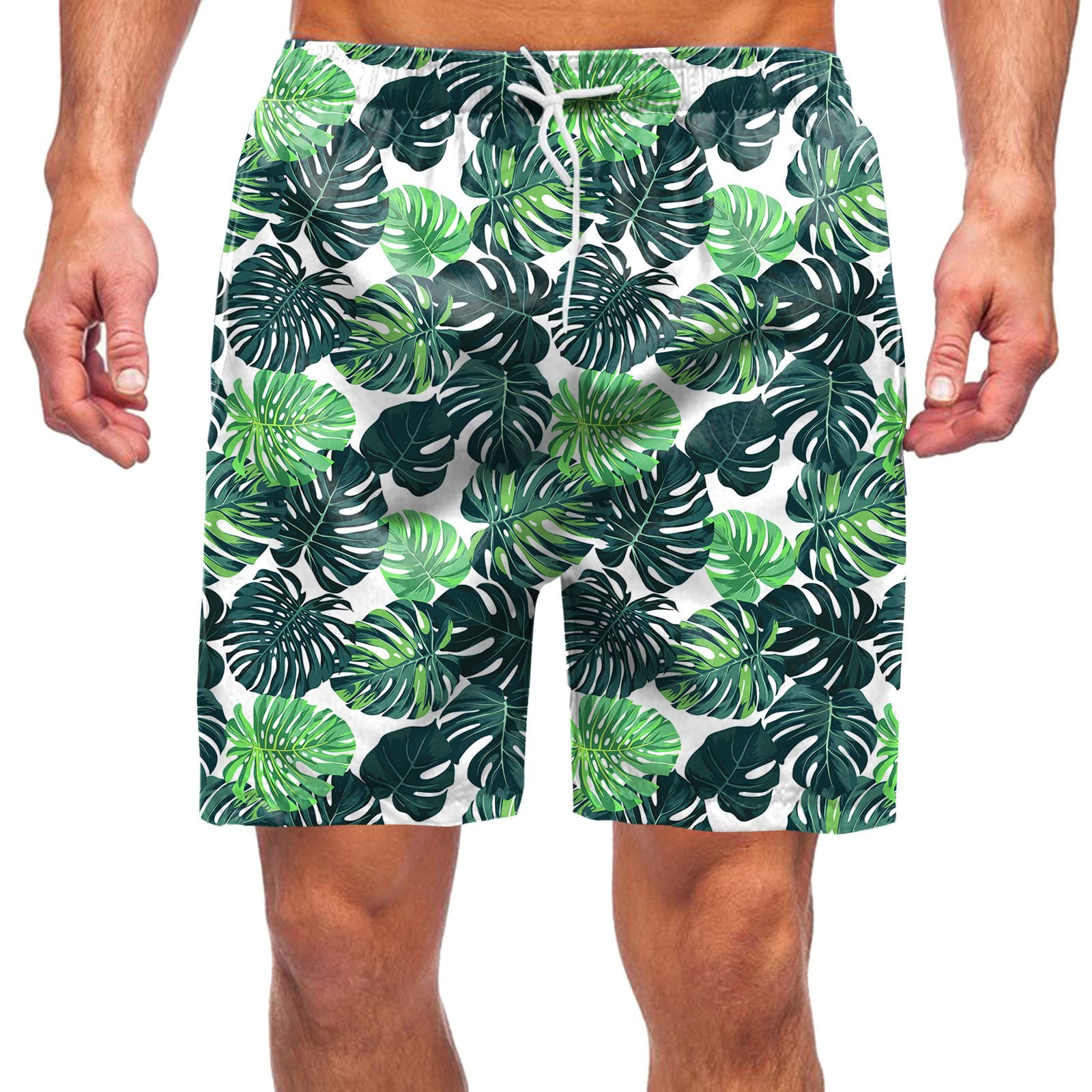 Men's Swim Trunks with Pockets - Quick Dry Beach Shorts for Summer