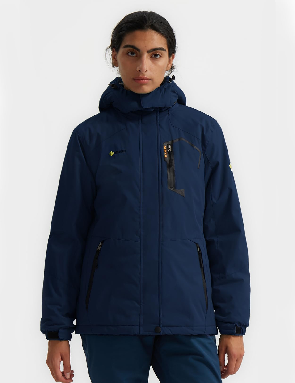GEMYSE Women's Waterproof Ski Jacket - Windproof Winter Coat with Hood for Snowboarding, Hiking & Outdoor Activities