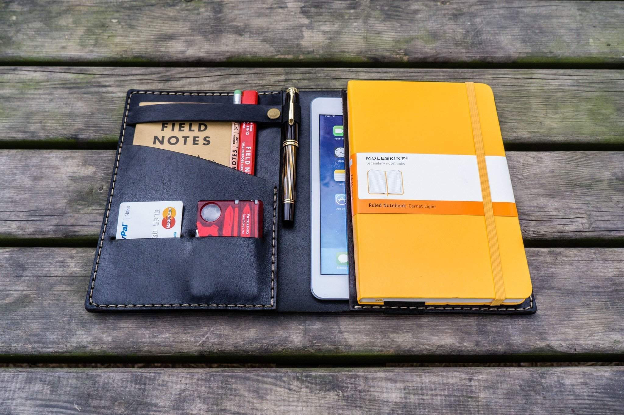 Premium Refillable Leather Journal Notebook - Leuchtturm1917 A5 Size with Black Cover | Perfect for Writing, Sketching & Travel Journaling