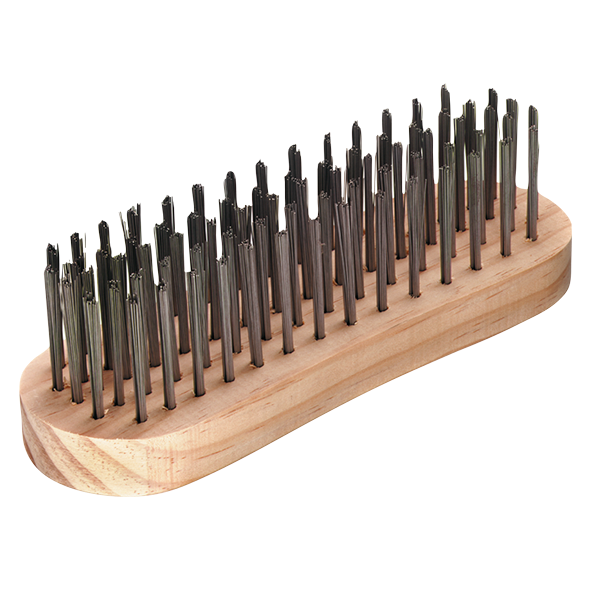 Oates Steel Wire Brush No. 33 - Heavy Duty Foundry Brush for Metal Cleaning, Rust Removal & Surface Preparation - Ideal for Welding, Automotive & Industrial Use