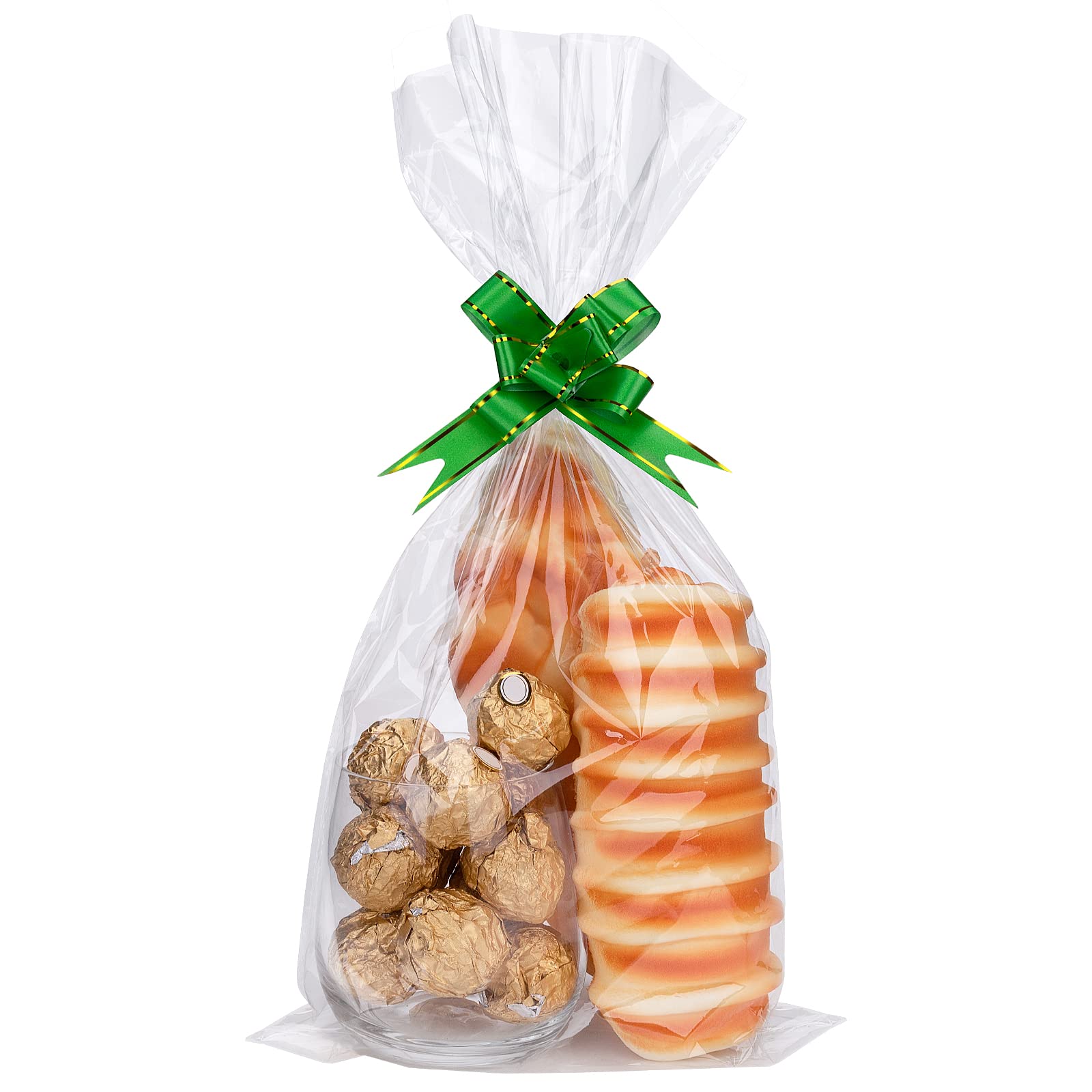 Awpeye 25-Pack Clear Cellophane Gift Bags (2 Mil Thick) - Perfect for Mugs, Wine Bottles & Small Baskets | Great for Party Favors, Wedding Gifts & Retail Packaging