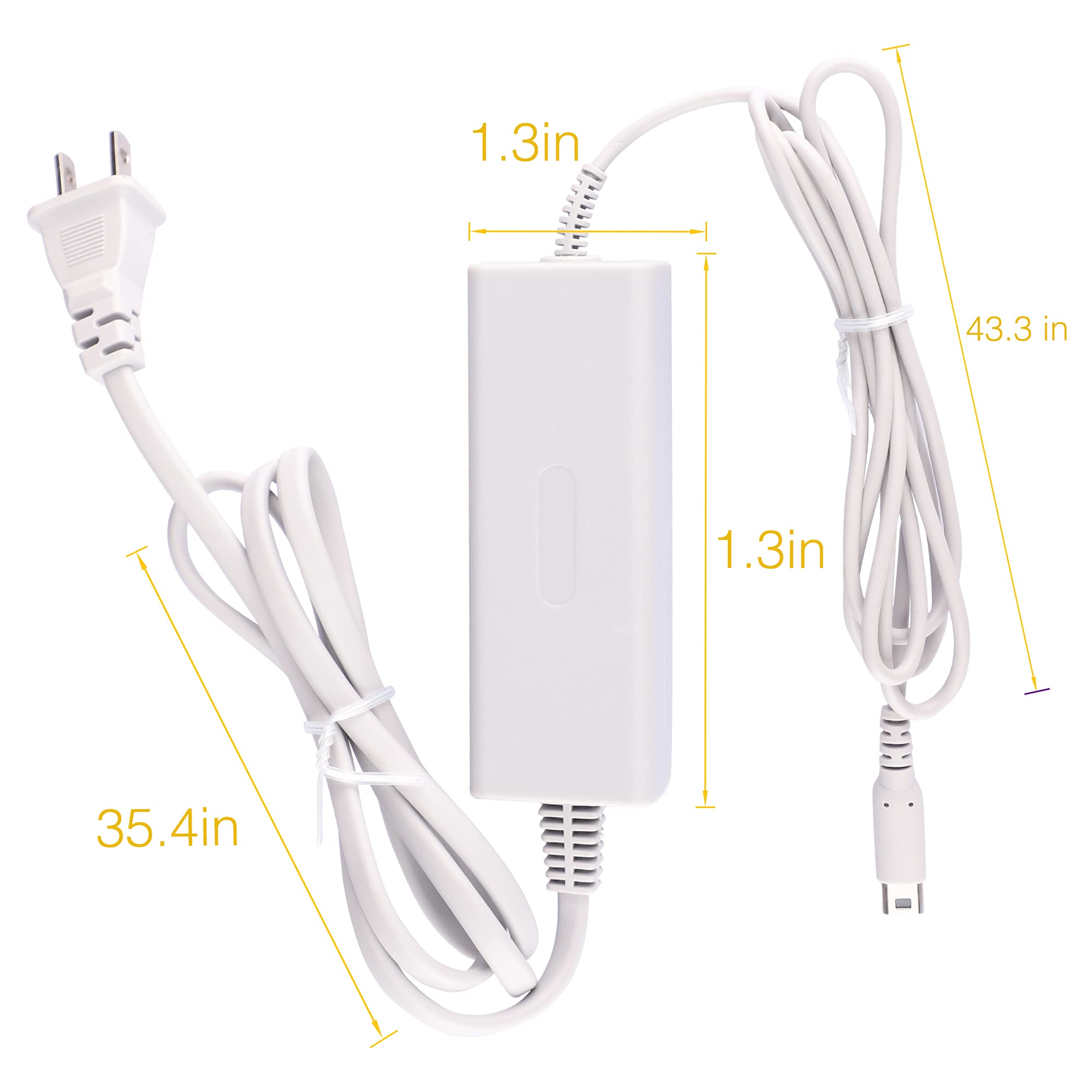 Original Wii U Gamepad Charger Kit - AC Power Adapter & USB Charging Cable for Nintendo Wii U Remote Controller | Fast Charging, Replacement Battery | Perfect for Gaming at Home or Travel