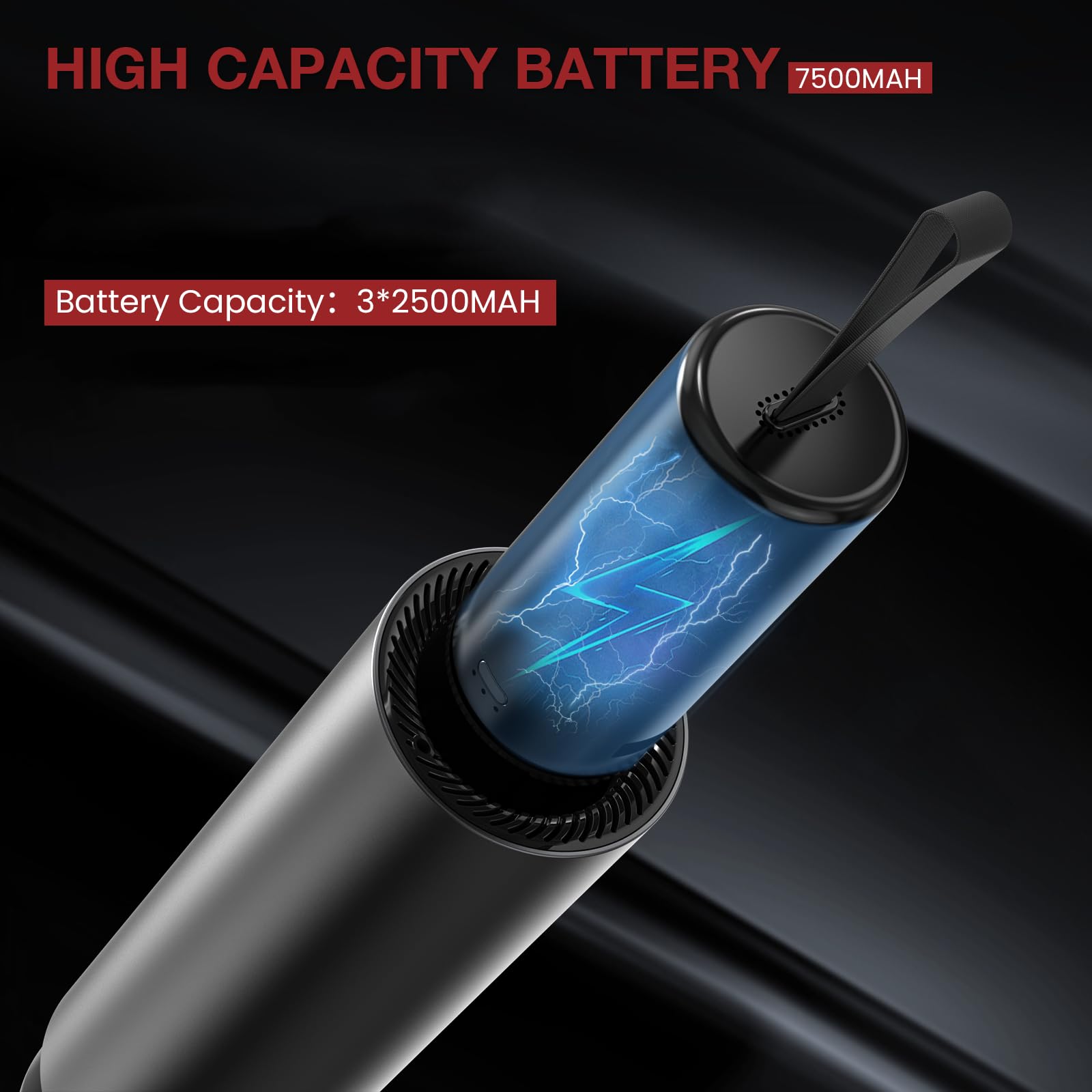 NEXPOW 10000PA High Power Handheld Car Vacuum Cleaner with Detachable Power Bank - Cordless Portable Vacuum with USB Charging for Car, Home & Office - Perfect for Quick Car Cleaning, Pet Hair Removal & Small Space Maintenance