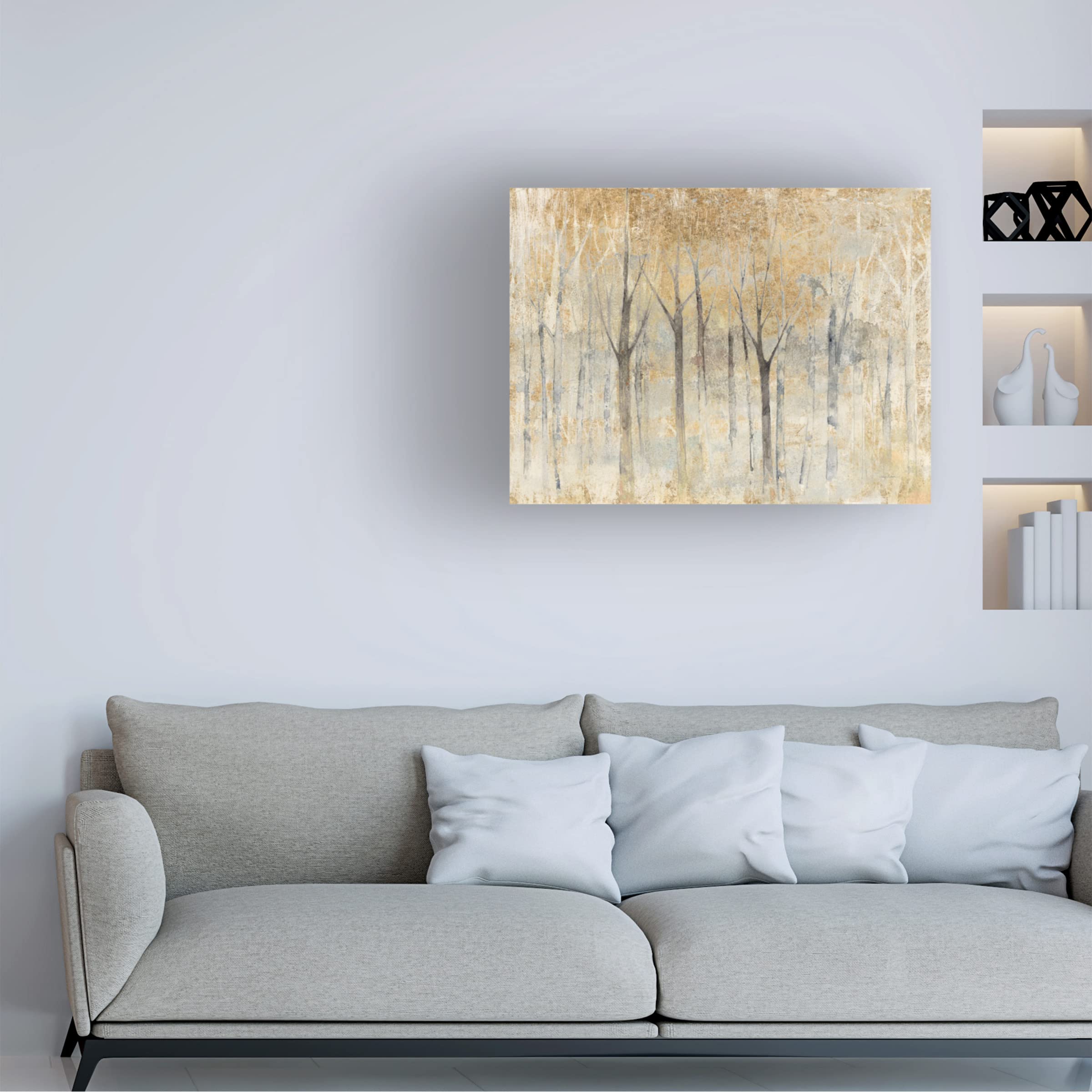 Trademark Fine Art 'Seasons End Gold' Canvas Wall Art by Avery Tillmon - Elegant Home Decor for Living Room, Bedroom & Office