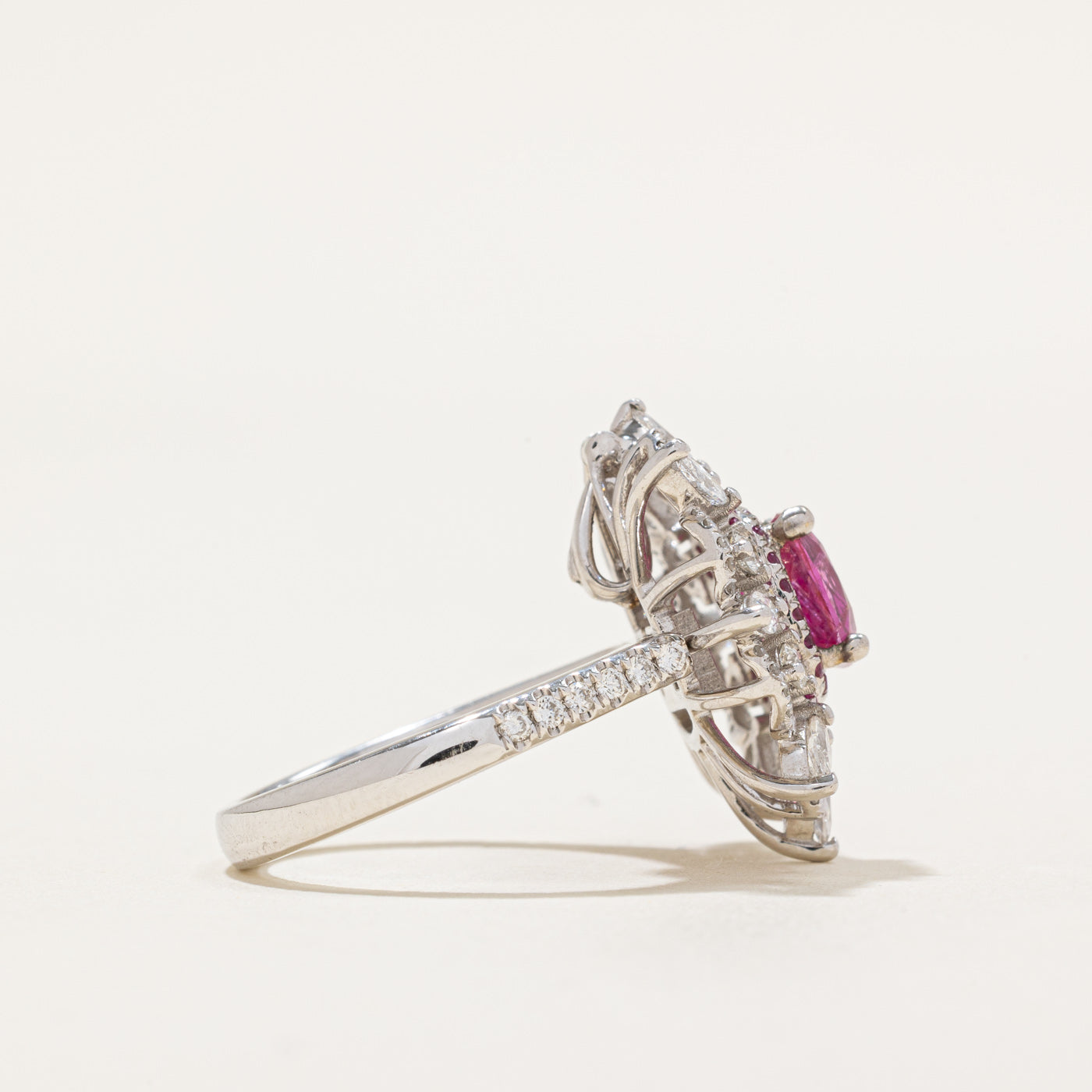 GRS Certified Ruby & Diamond Convertible Pendant & Ring Set - 2.17ct Ruby & 1.01ctw Diamonds - Size 6.5 - Elegant Jewelry for Weddings, Anniversaries & Special Occasions