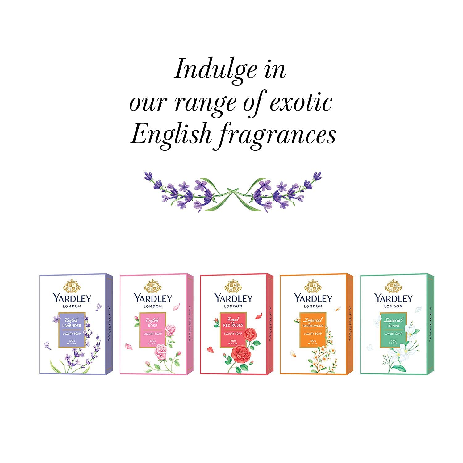 Yardley London English Rose Luxury Soap - 100g Each (Pack of 3) | Moisturizing Bath Bar with Creamy Lather, 90% Naturally Derived | Floral Scented Soap for Women & Men | Perfect for Daily Bathing, Spa Days & Gift Sets