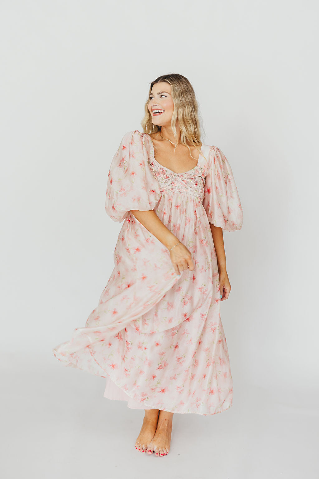 Harlow Maxi Dress in Pink - Bump Friendly Maternity Dress, Inclusive Sizing (S-3XL) | Flowy Summer Dress for Beach, Vacation & Everyday Wear