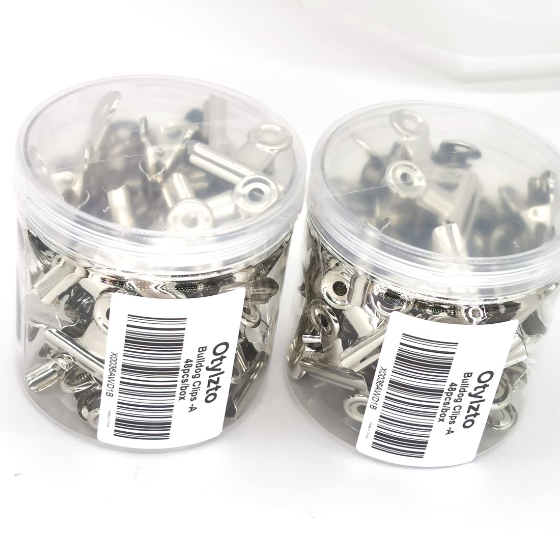 48PCS Silver 1.25 Inch Bulldog Clips - Mini Binder Clips, Metal Paper Clips with Transparent Storage Box - Perfect for Office, School, Crafting & Document Organization