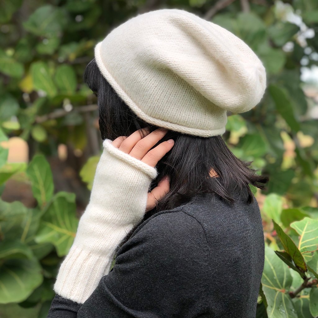 Handmade Eco-Friendly Fair Trade Alpaca Wool Beanie Hat - Warm Winter Knit Cap for Men & Women - Perfect for Skiing, Hiking & Outdoor Activities