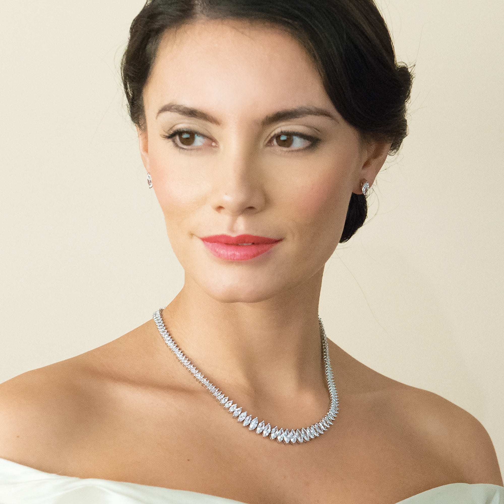 True Love 3-Piece Bridal Jewelry Set – Necklace, Earrings & Bracelet for Wedding, Engagement & Special Occasions