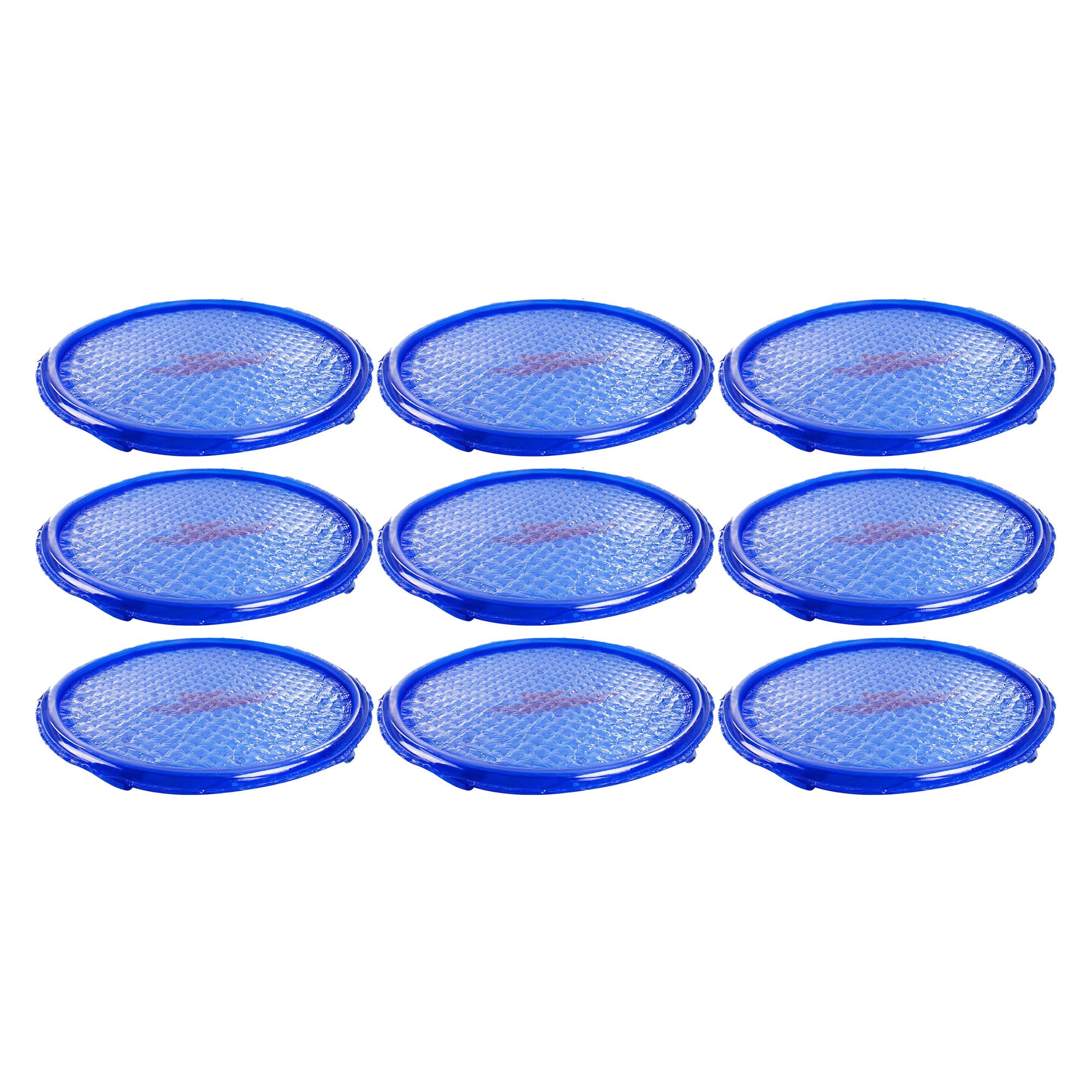 Solar Pool Heater Cover - 9 Pack UV Resistant Sun Rings for Above Ground & Inground Swimming Pools, Hot Tubs & Spas - Blue Solar Heating Accessories for Energy Efficient Water Warming