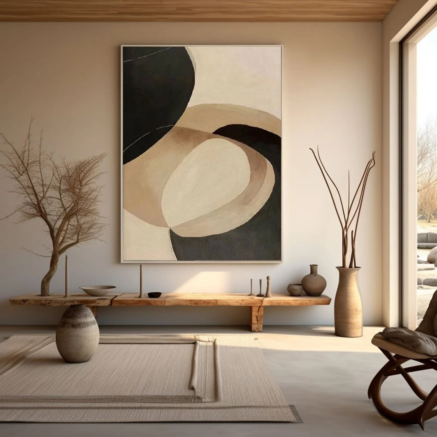 Abstract Tranquility Art Painting #WS265 - Modern Wall Decor for Living Room, Bedroom & Office - Handmade Canvas Artwork for Home & Office Decor