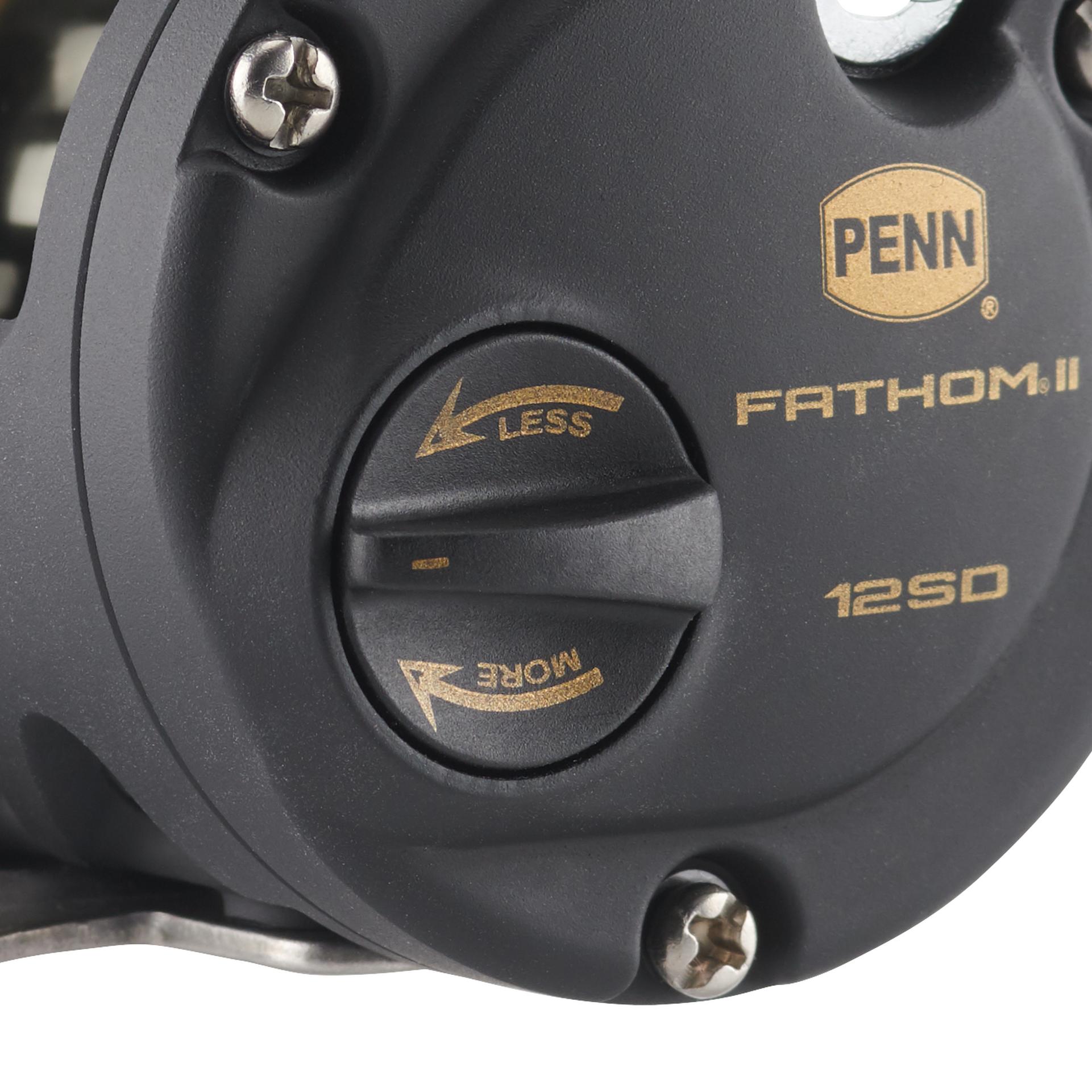 PENN Fathom™ II Star Drag Conventional Fishing Reel - Saltwater & Freshwater Fishing Gear for Offshore, Surf, and Boat Anglers