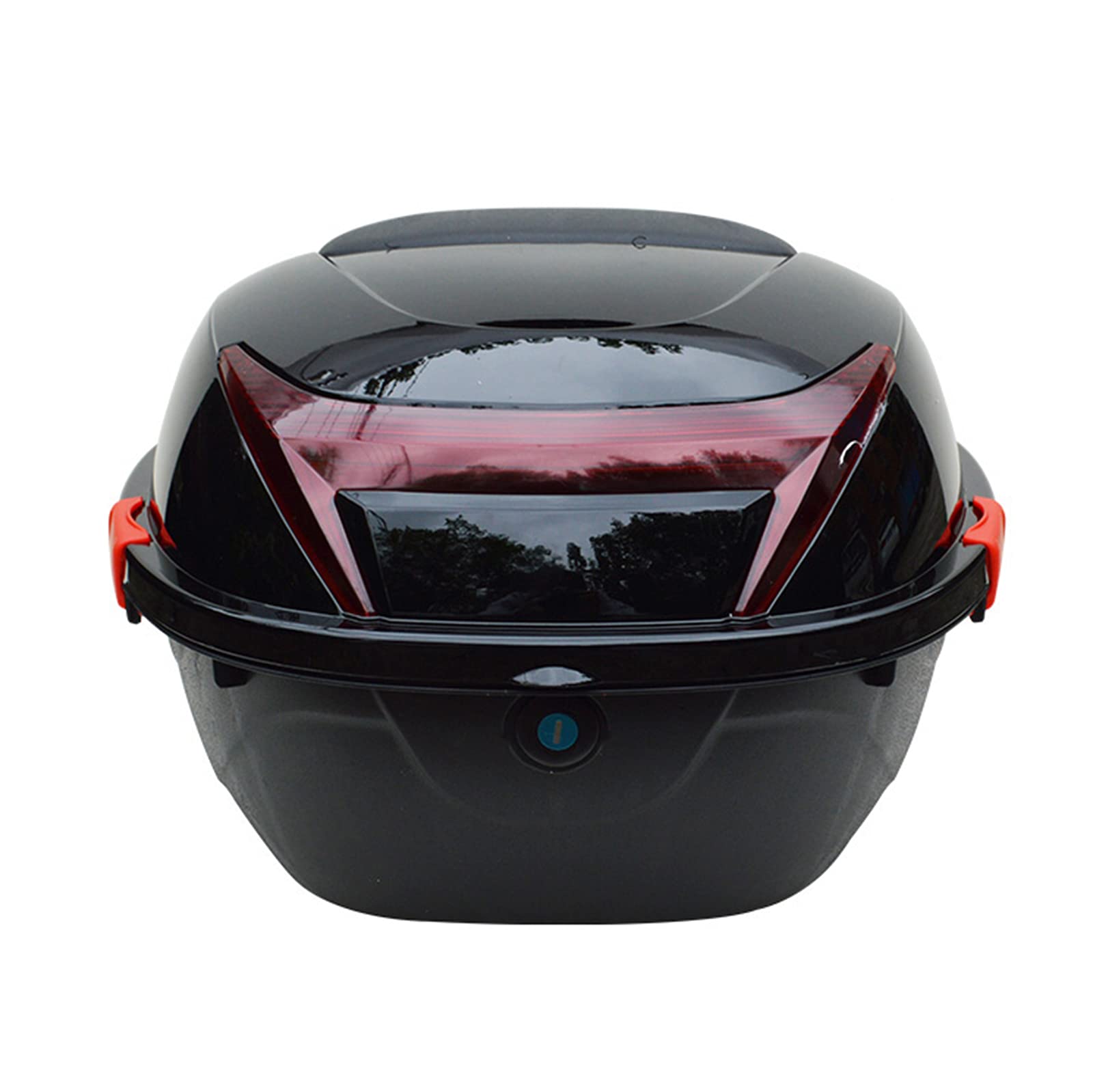 Motorcycle Scooter Top Box with Mounting Hardware - Store Helmet for Commuting & Travel