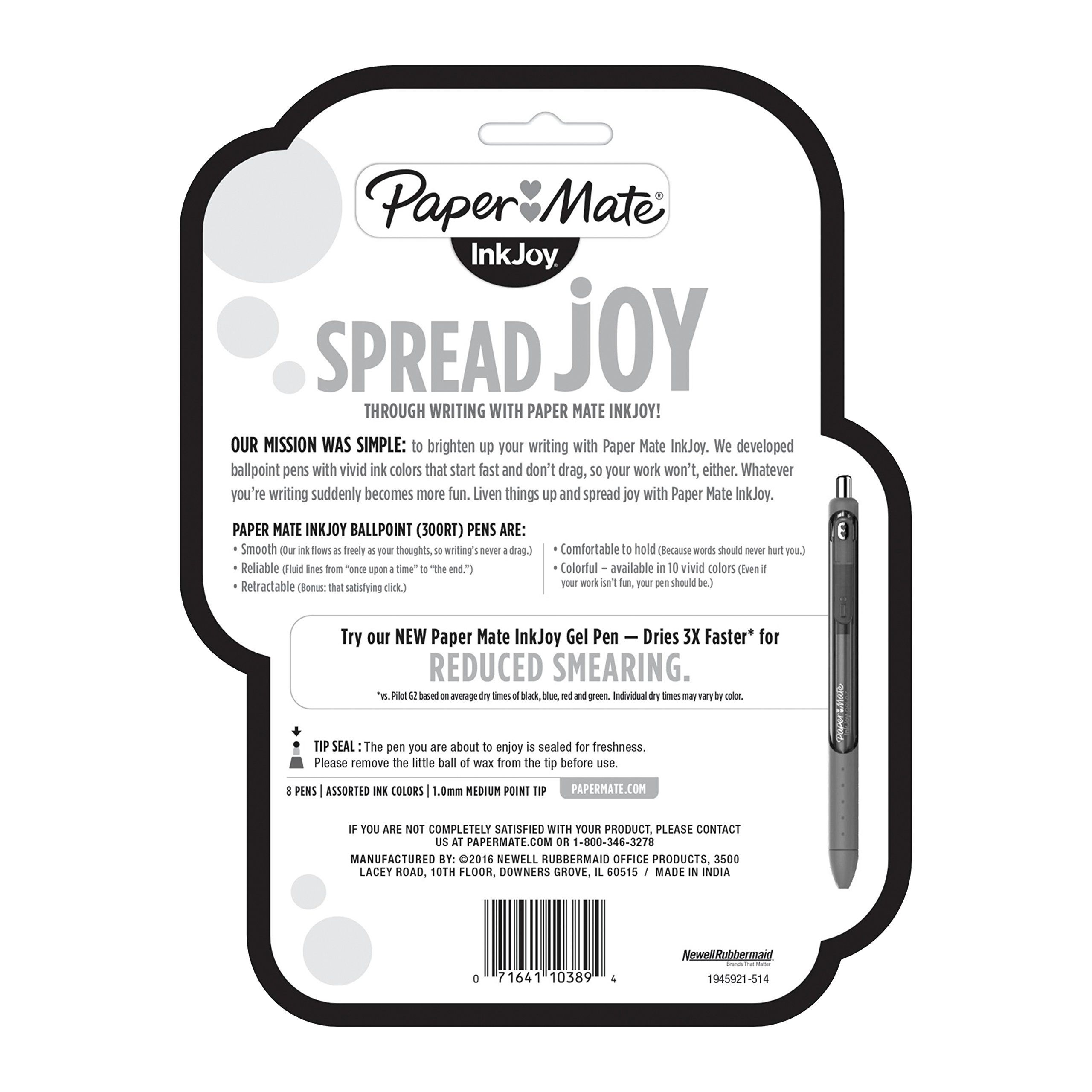 Paper Mate InkJoy 300RT Pens - 48 Pack (1.0mm) for Office & School Use