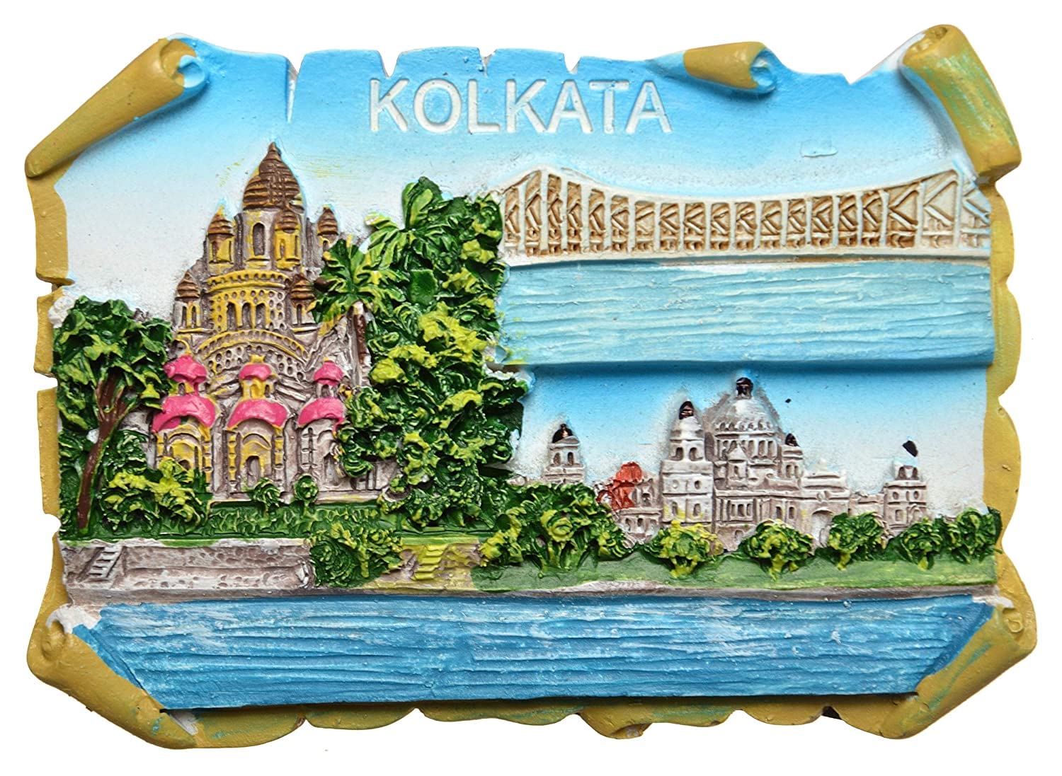 PG COUTURE Kolkata Refrigerator Magnets - Strong Magnetic Hold for Kitchen, Office & Dorm Decor - Perfect for Photos, Notes & Shopping Lists (Set of 6)