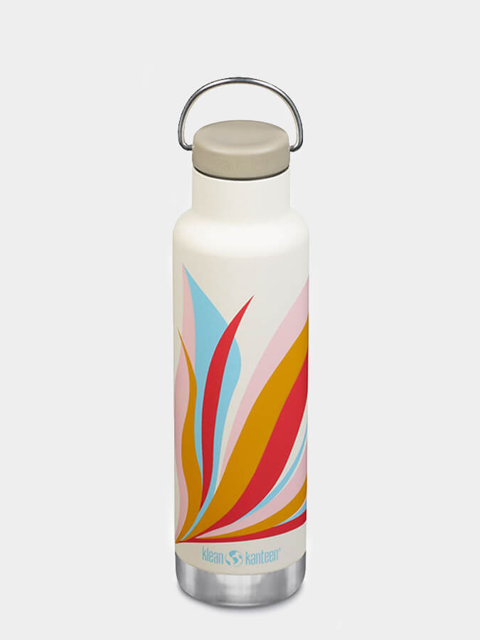 Klean Kanteen 20oz Vacuum Insulated Stainless Steel Water Bottle with Loop Cap | Leakproof & BPA-Free | Perfect for Hiking, Gym & Everyday Use