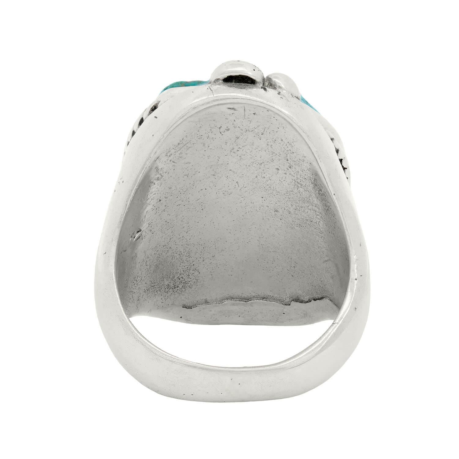 Vintage Sterling Silver Native American Turquoise Ring – Handmade Southwest Jewelry for Women | Perfect for Boho Fashion, Gift Giving & Special Occasions