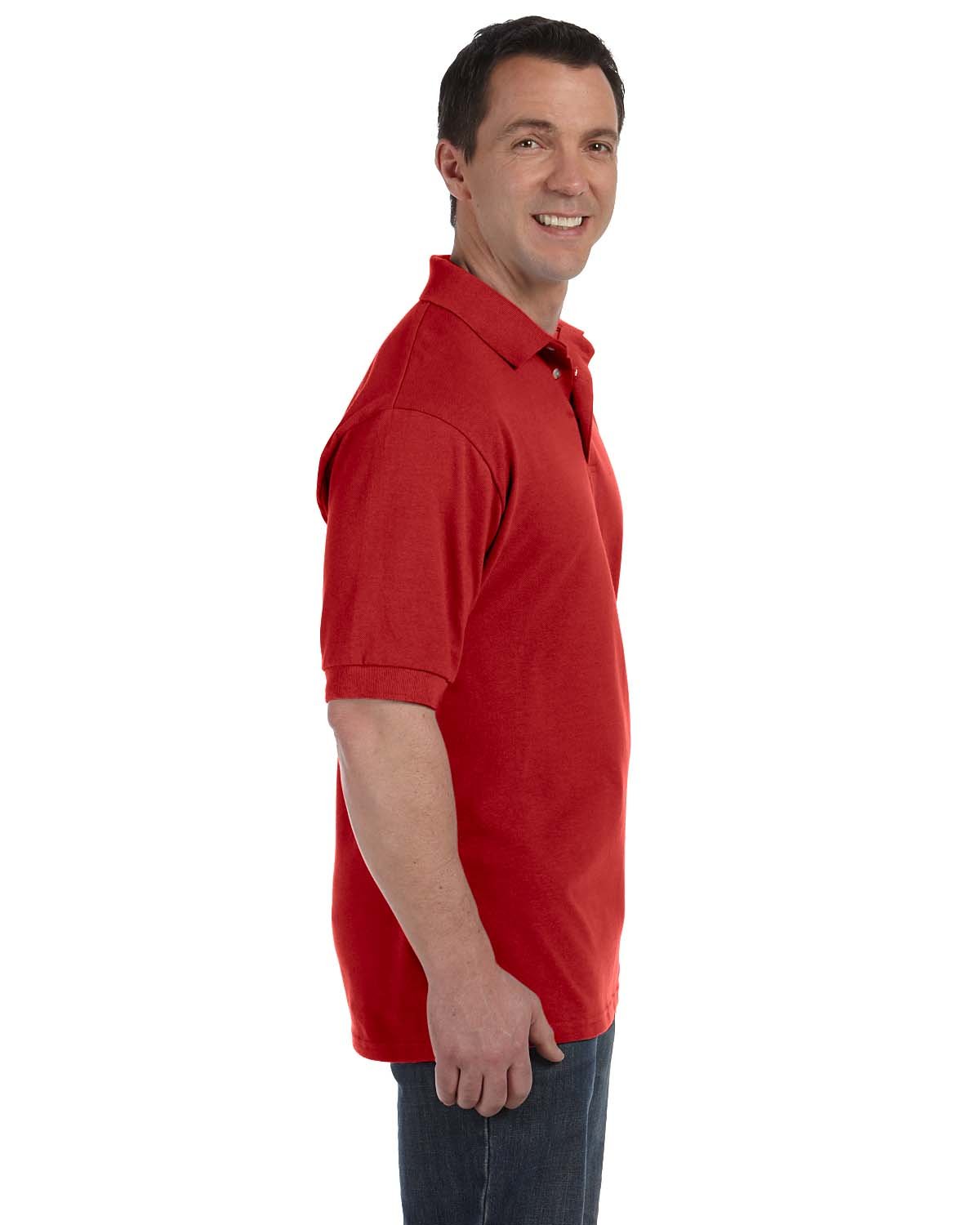 Premium Cotton Pique Polo Shirt for Men - Deep Red, Small Size - Comfortable Business Casual & Golf Wear