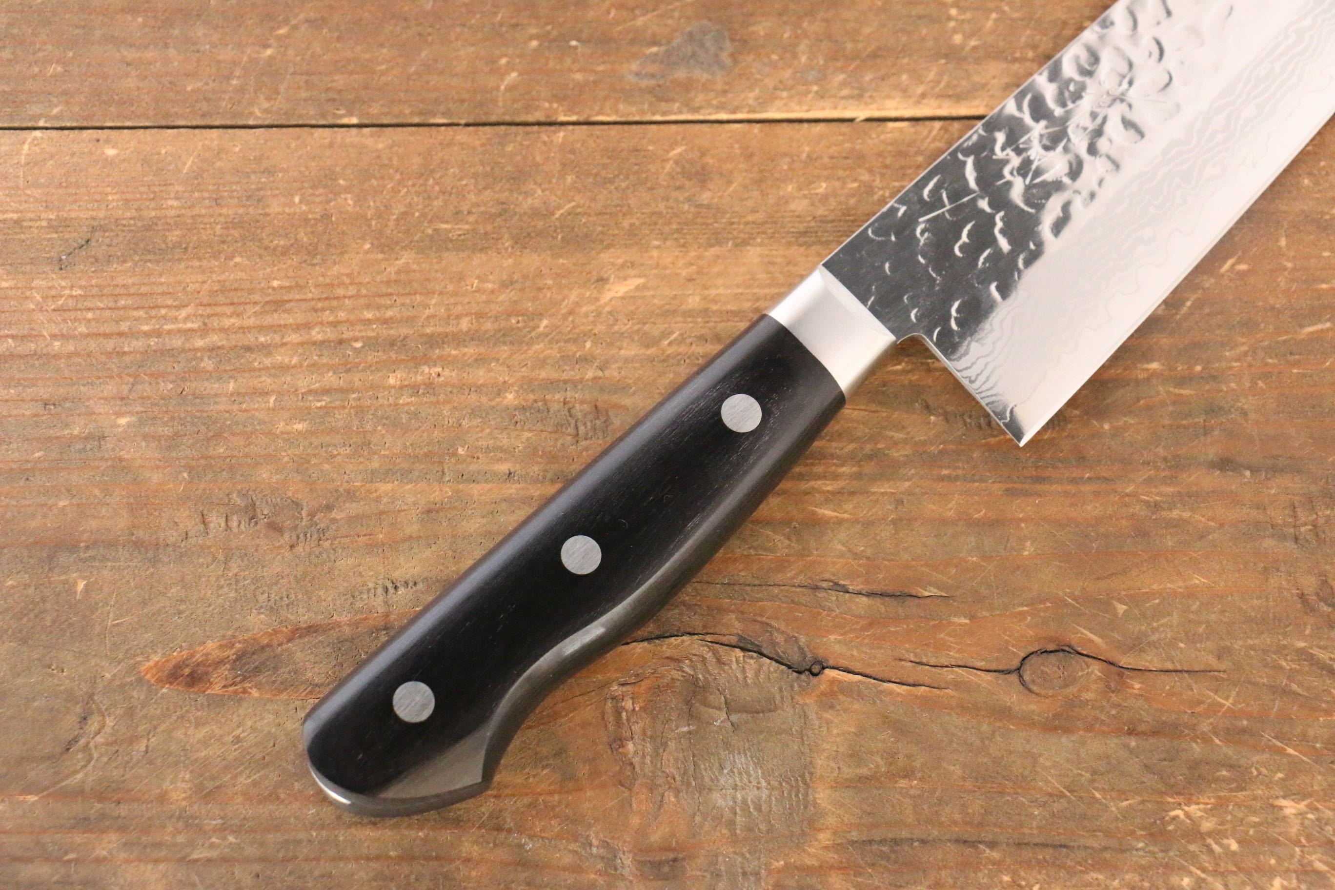 Premium Seisuke VG10 17-Layer Damascus Santoku Knife 180mm with Pakkawood Handle - Perfect for Slicing, Dicing & Precision Cooking in Professional & Home Kitchens