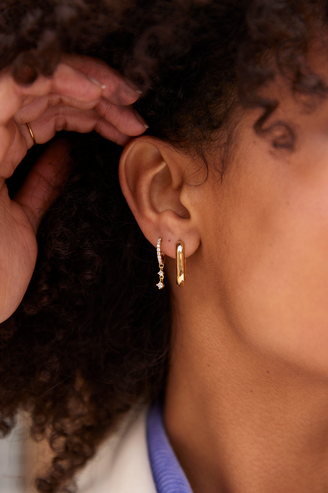 14K Gold Plated Smooth Oval Hoop Earrings for Women - Classic Elegant Dangle Earrings for Everyday Wear, Parties & Special Occasions | EBE5410G