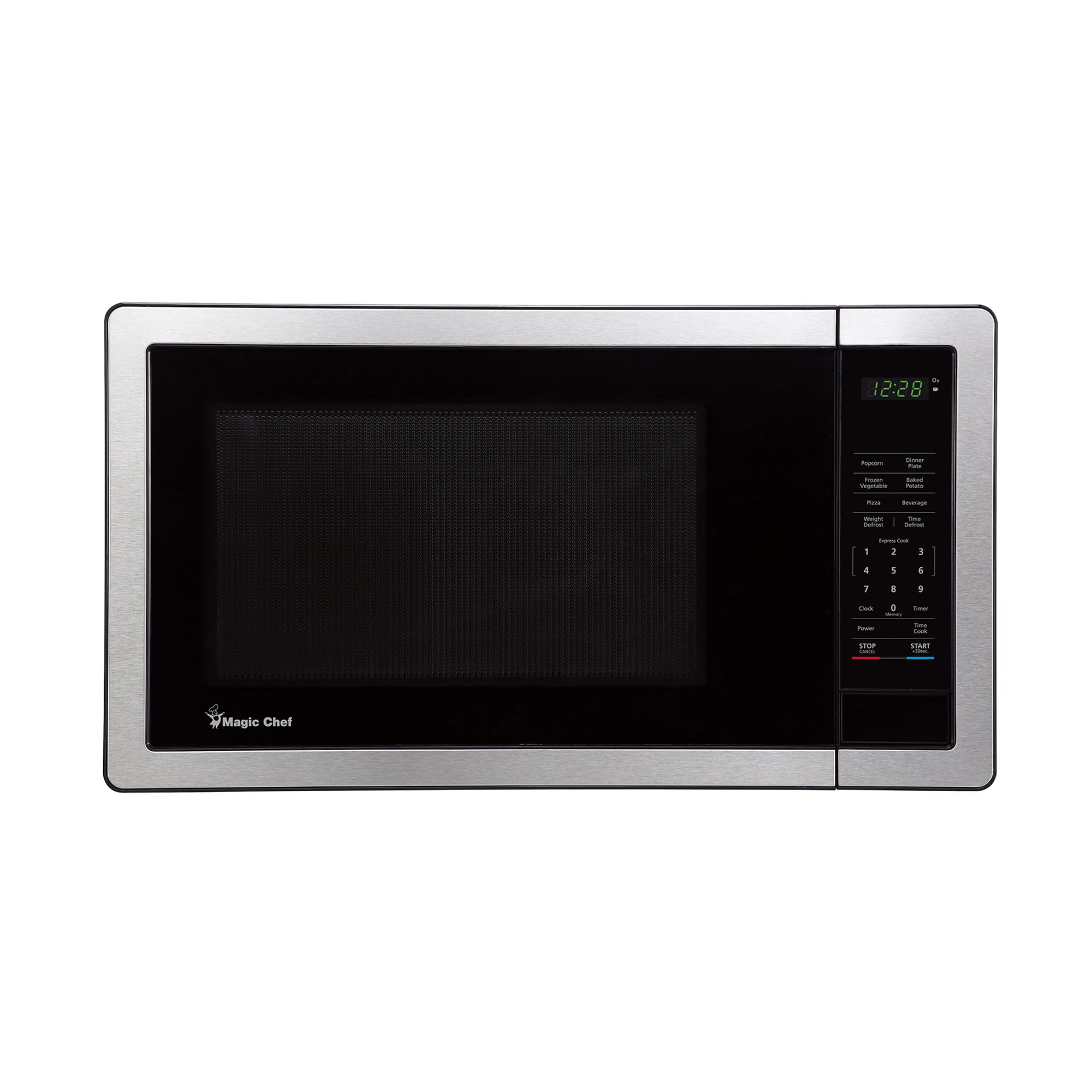 Magic Chef 1000W Countertop Microwave Oven - Compact 1.1 Cu Ft Silver Microwave for Small Spaces | Perfect for Dorms, Apartments & Office Kitchens
