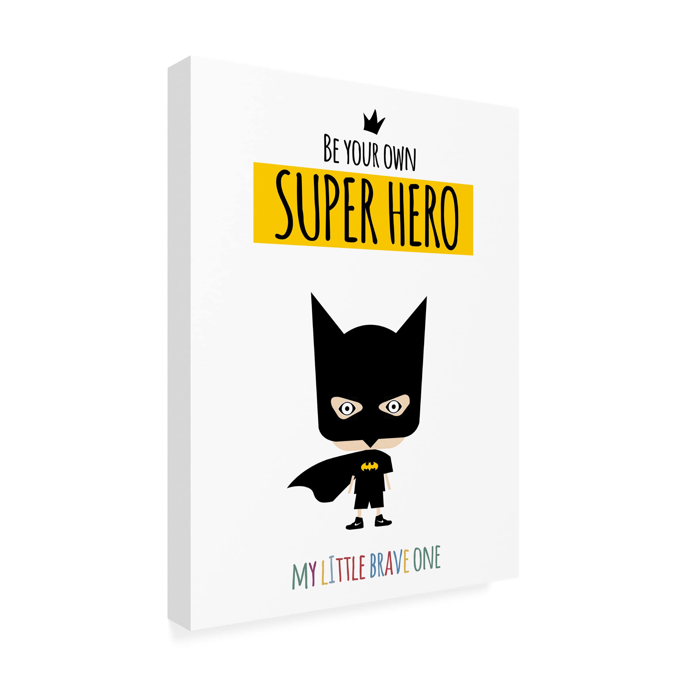 Trademark Fine Art 'Superhero One' Canvas Wall Art Print by Ayse - Perfect for Superhero Bedroom Decor & Comic Book Lover Gifts