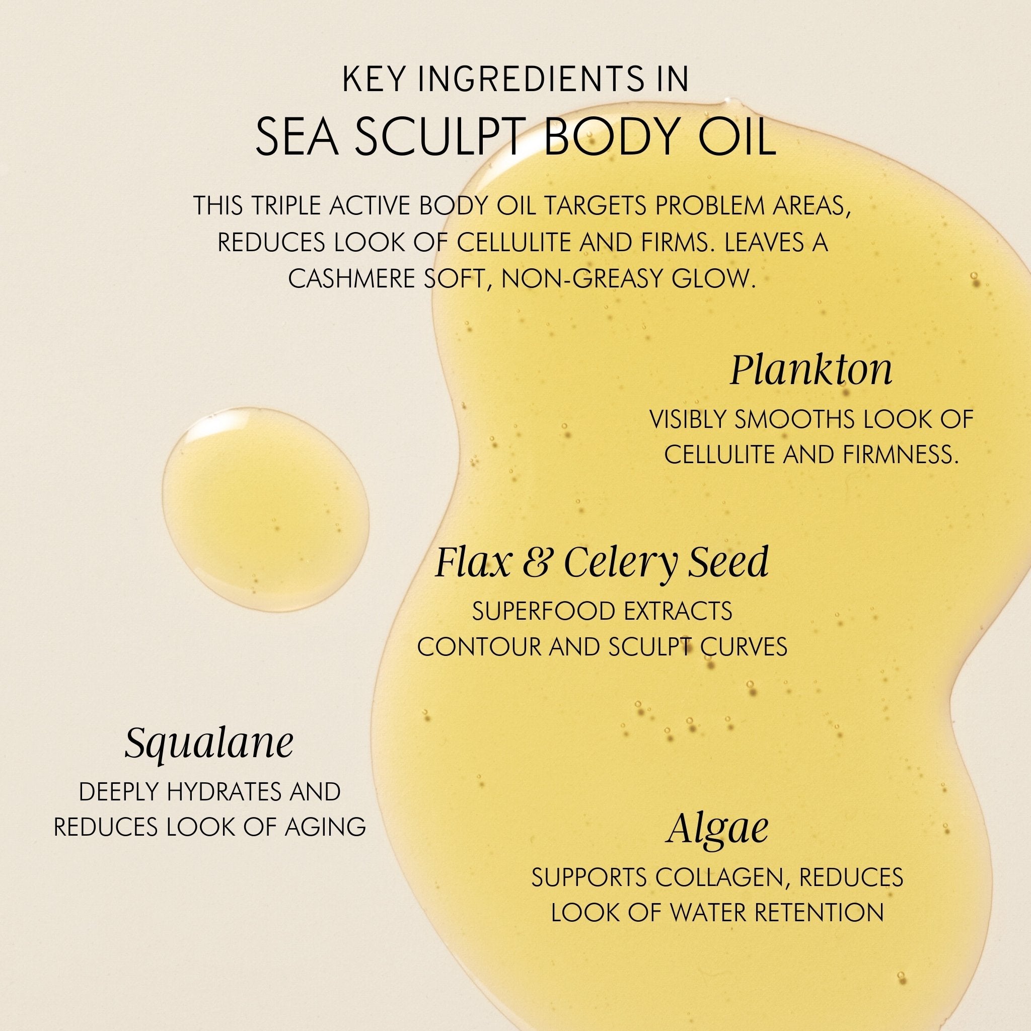 Organic Algae & Moringa Sea Sculpt Body Oil - Hydrating & Firming Skin Treatment for Cellulite Reduction - Perfect for Post-Workout Recovery & Spa Day Self-Care