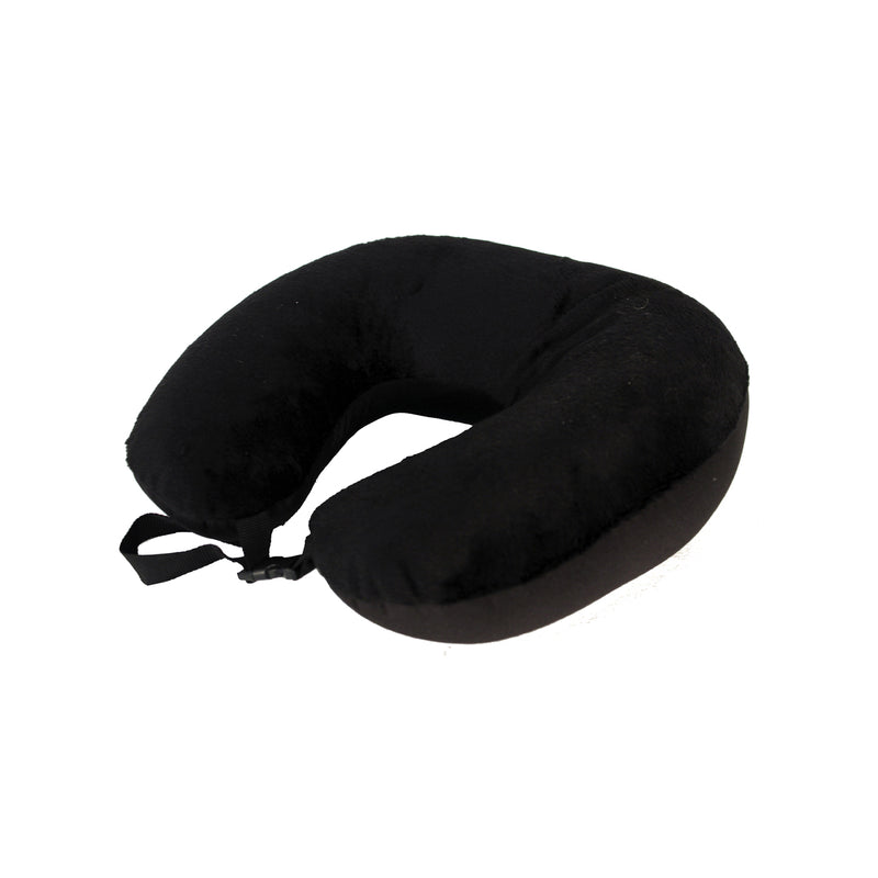 Tosca TCA001 Microbead Neck Pillow - Black | Travel & Home Comfort Support for Airplane, Office & Relaxation