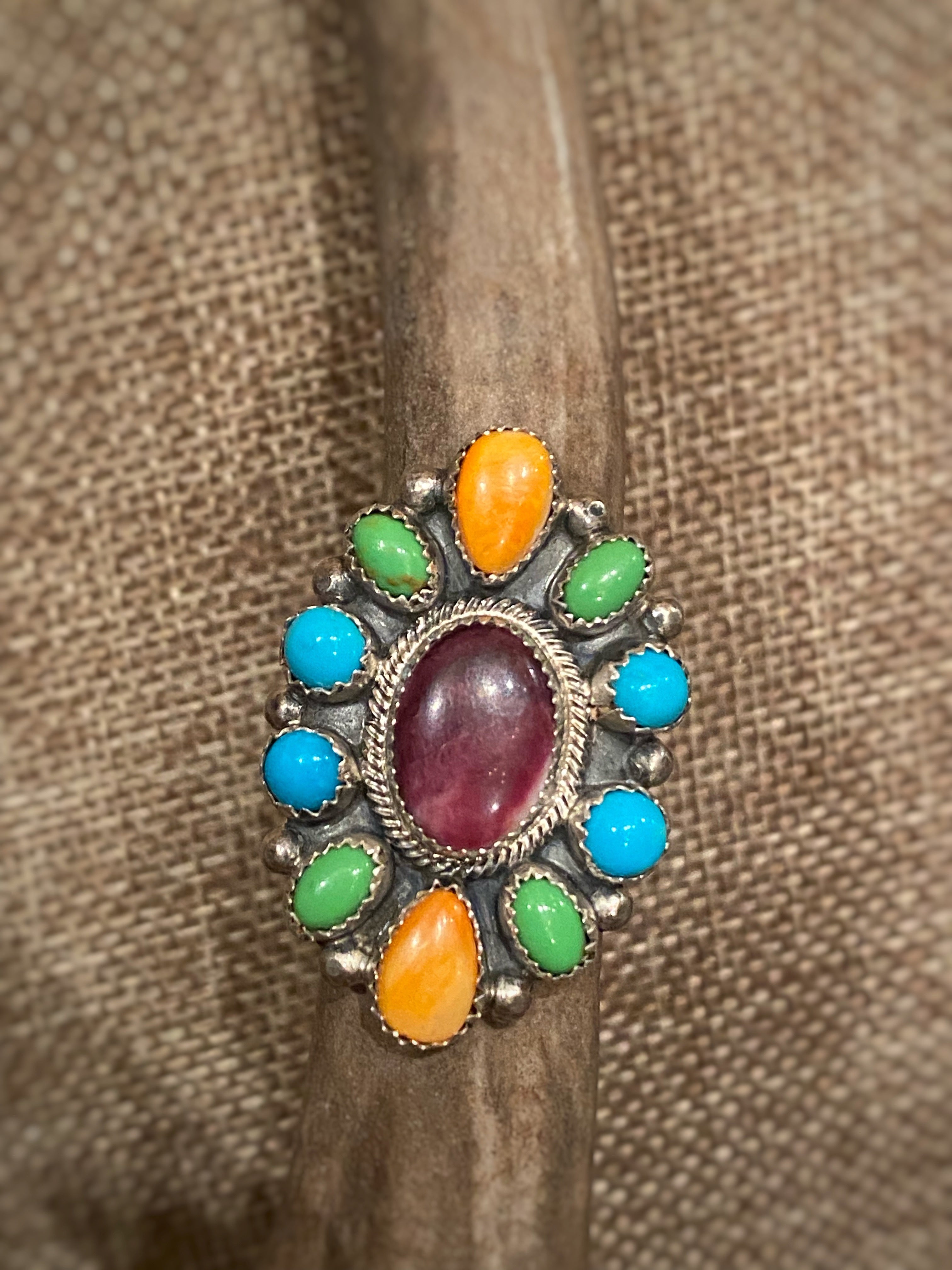 Multi Stone Ring #58 - Elegant Stackable Gemstone Ring for Women | Perfect for Everyday Wear, Parties & Special Occasions