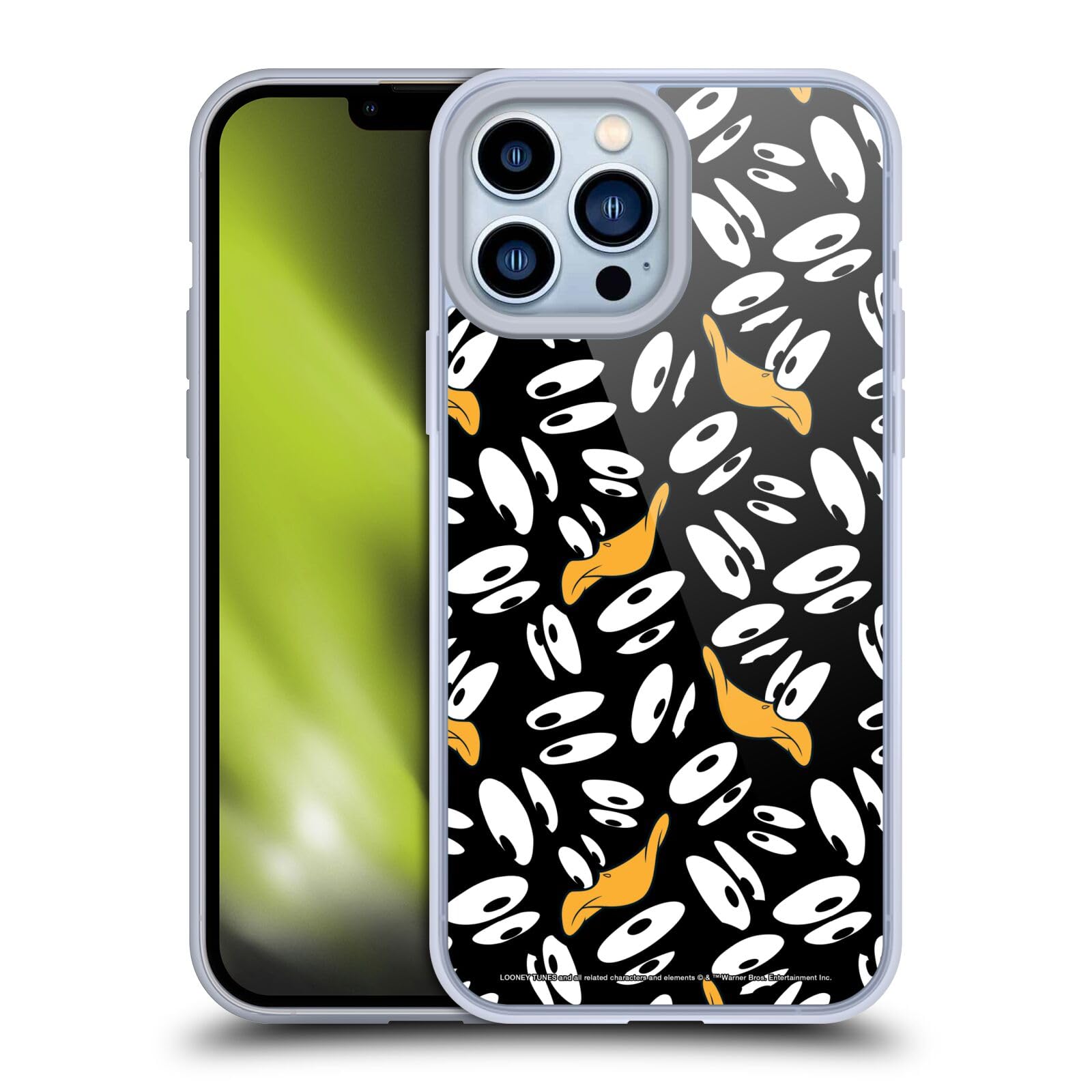 Official Looney Tunes Daffy Duck iPhone 13 Pro Max Case - Licensed Soft Gel Phone Cover with Cartoon Patterns - Perfect for Fans, Daily Protection & Gift Giving