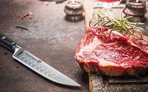 4-Piece Straight Edge Steak Knife Set - Gladiator Series - NSF Certified Professional Kitchen Knives - Dalstrong © - Perfect for Steak Dinners, BBQ Parties & Fine Dining