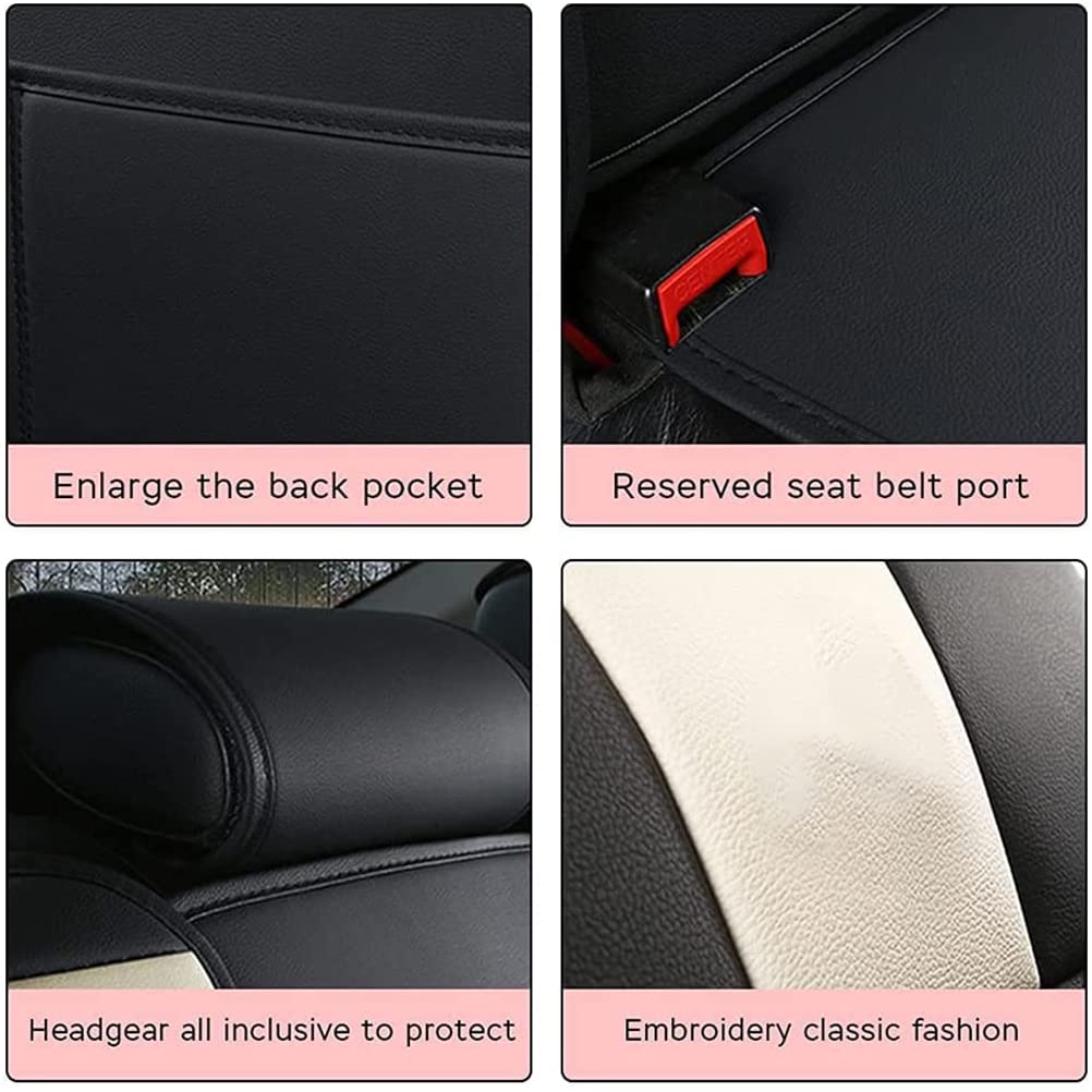 Luxury PU Leather Front & Rear Seat Covers for Infiniti FX35 - Comfortable, Stylish Pink & Beige Car Seat Protectors for Daily Commute & Road Trips