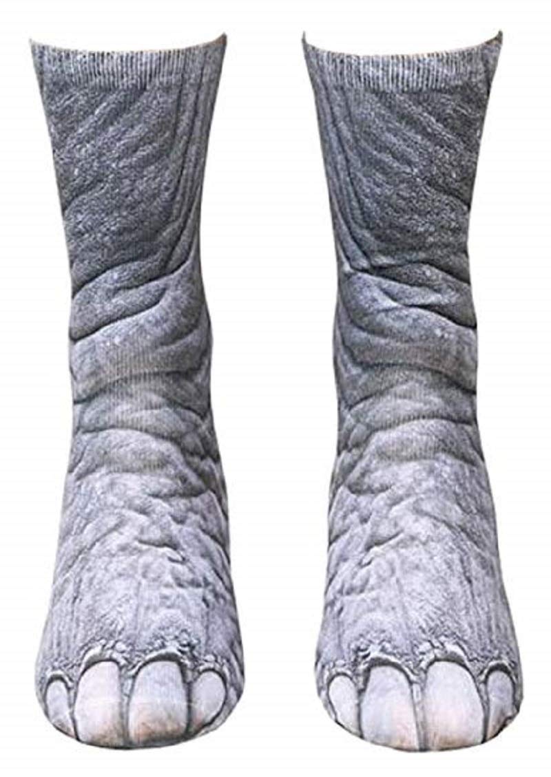 Funny 3D Animal Paw Socks - Cute Cat Tiger Dog Crew Socks for Men & Women | Novelty Gifts for Pet Lovers | Perfect for Cosplay, Halloween Costumes & Funny Gifts