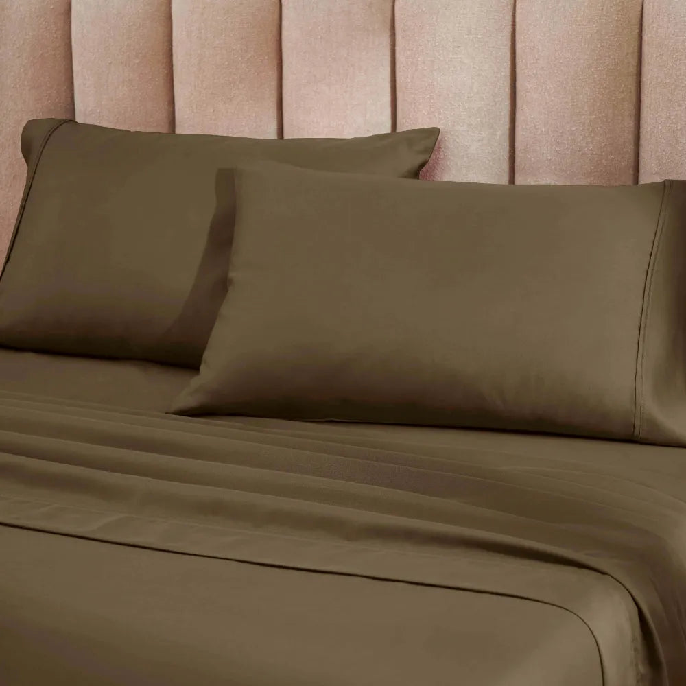 Premium 1200 Thread Count Cotton Blend 2-Piece Solid Pillowcase Set - Ultra Soft & Breathable Bedding for Side Sleepers & Hot Sleepers - Perfect for Master Bedroom, Guest Room & Luxury Hotels