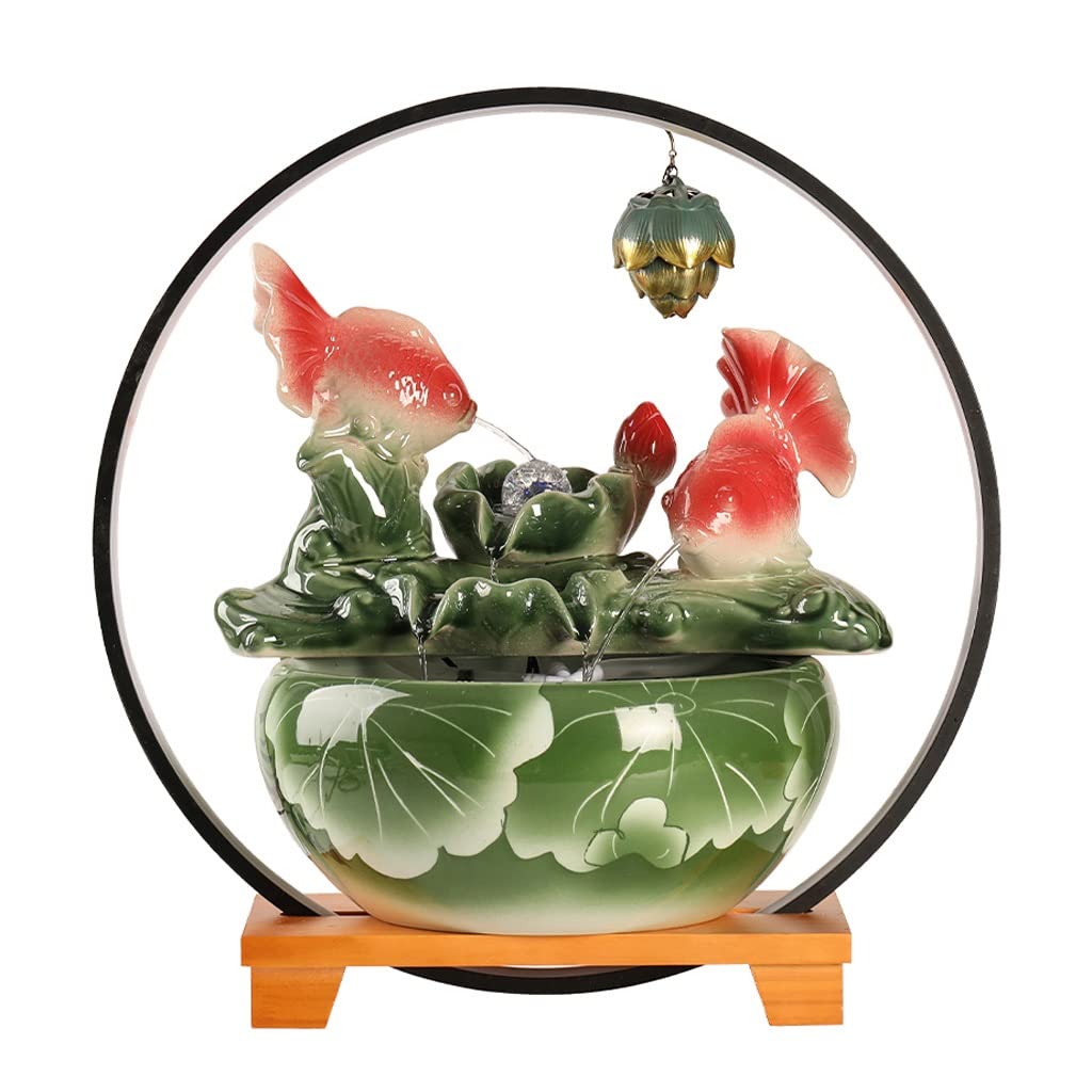 TOMYEUS Indoor Water Fountain - Desktop Zen Fountain with Atomization for Office Desk, Living Room Decor, Tabletop Waterfall Fountain | Perfect for Home Relaxation, Meditation & Stress Relief