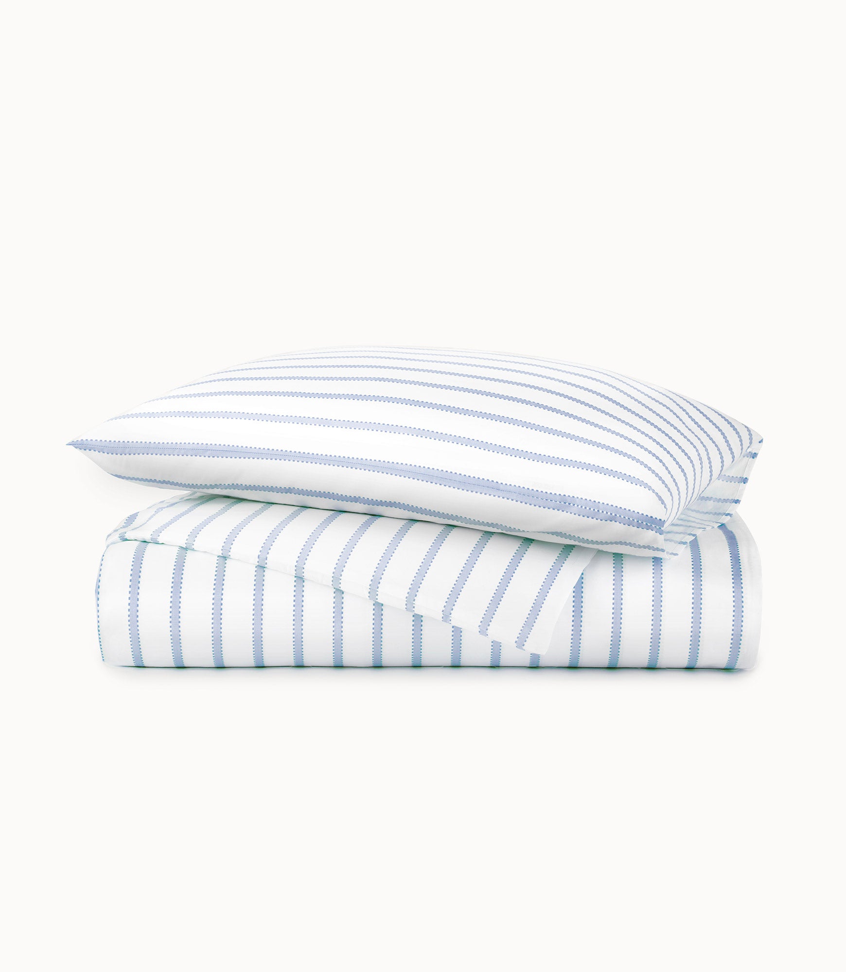 Premium Ribbon Stripe Percale Duvet Cover Set - Soft 100% Cotton Bedding for Queen/King Size - Breathable & Wrinkle-Resistant - Perfect for Modern Bedrooms & Guest Rooms