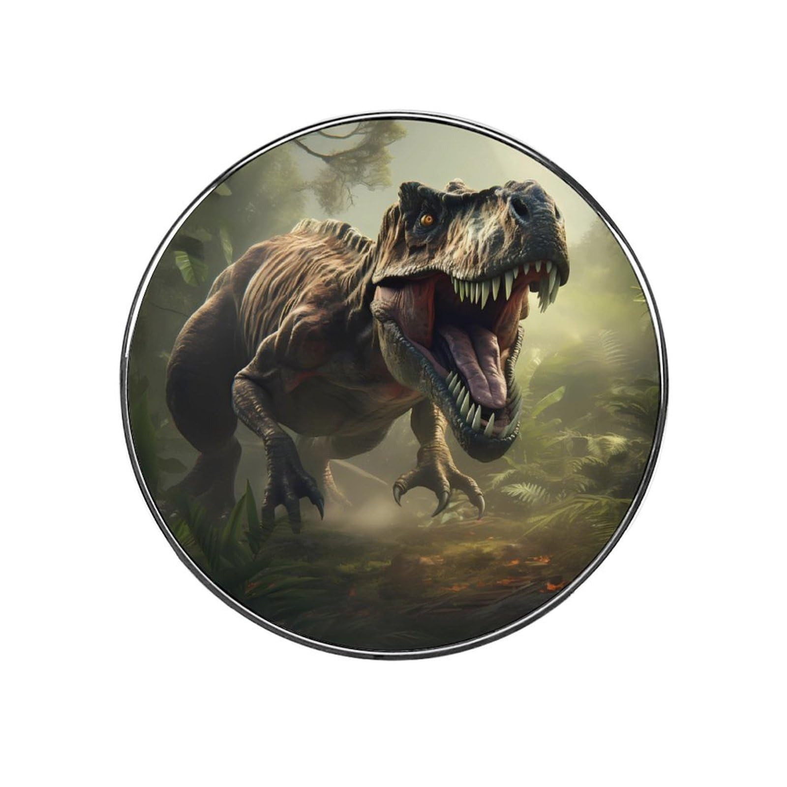 Dinosaur Fridge Magnets - Round Refrigerator Stickers for Kitchen, Home & Office Decor - Fun Dino-Themed Magnetic Accessories for Kids Rooms, Work Spaces & Gift Giving