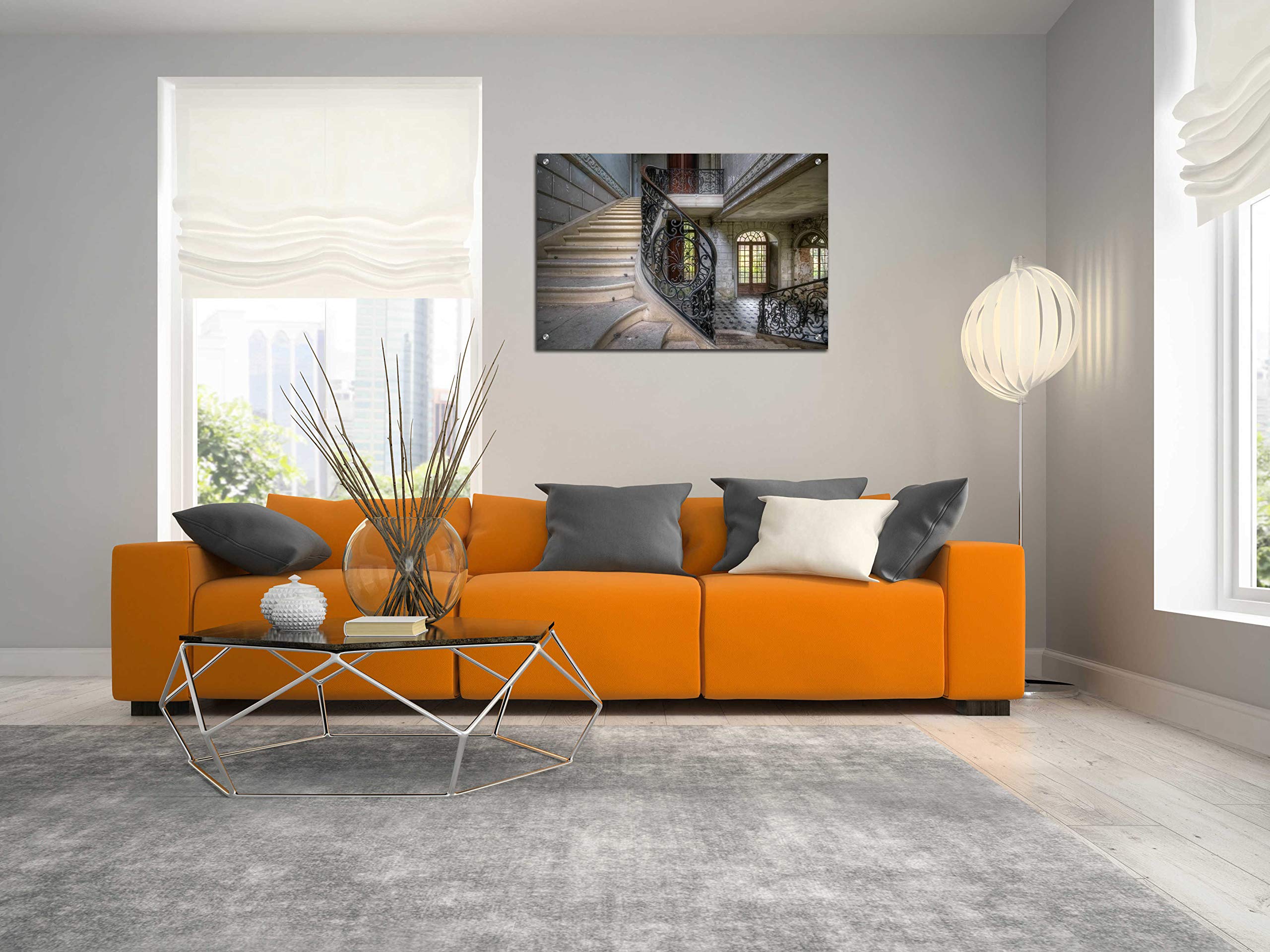 Epic Art 'Singes' by Roman Robroek - 36x24 Inch Acrylic Glass Wall Art Painting - Modern Home Decor for Living Room, Bedroom & Office
