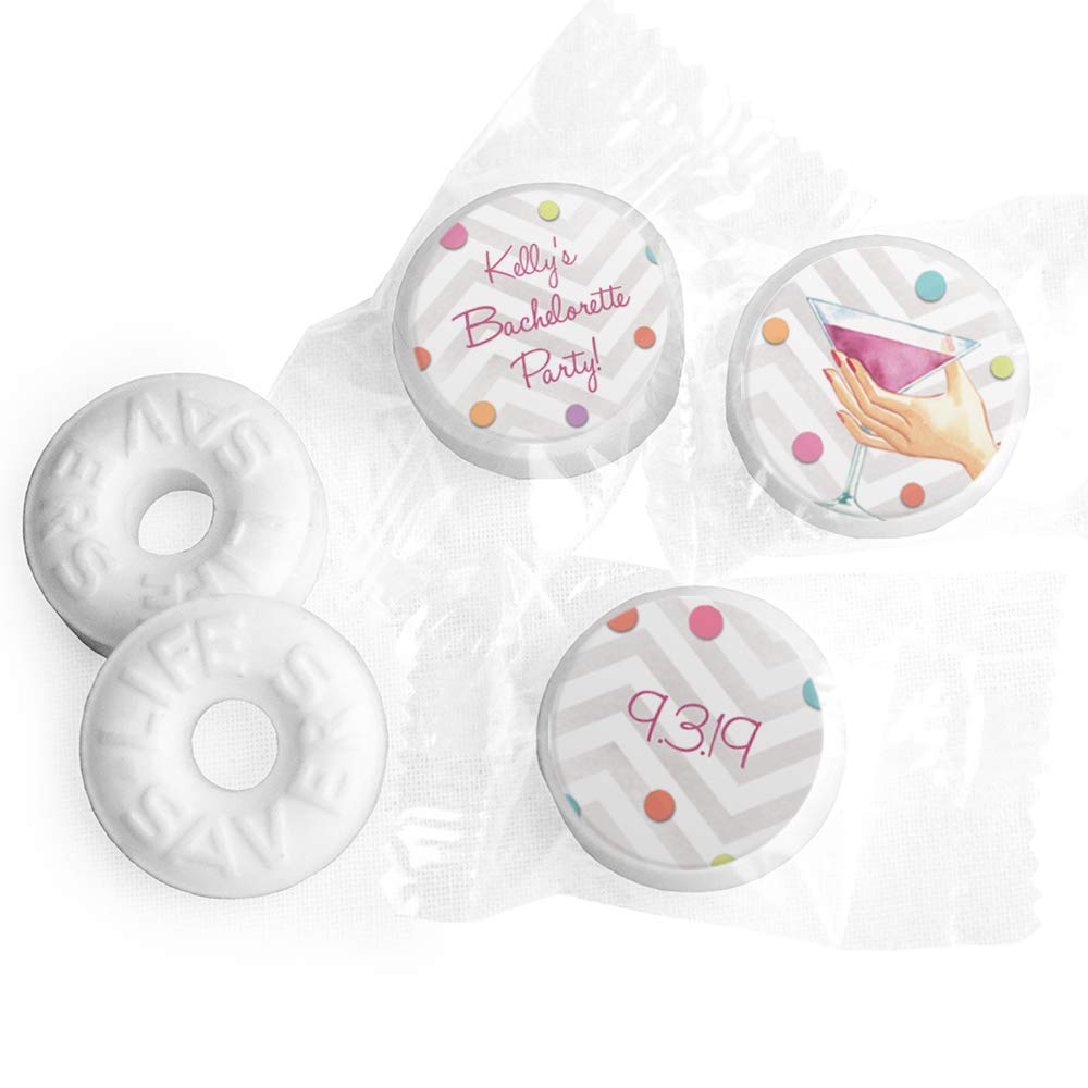 Personalized Bachelorette Party Favors - DIY Life Savers Mints & Stickers (320 Count) for Bridal Showers, Girls Night Out & Wedding Celebrations