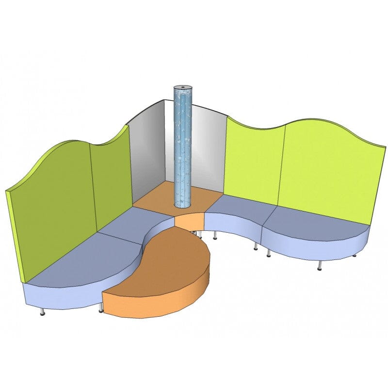 Corner Base for Closer Bubble Tube - Durable Plastic Bubble Tube Stand for Sensory Rooms, Spas, and Relaxation Spaces
