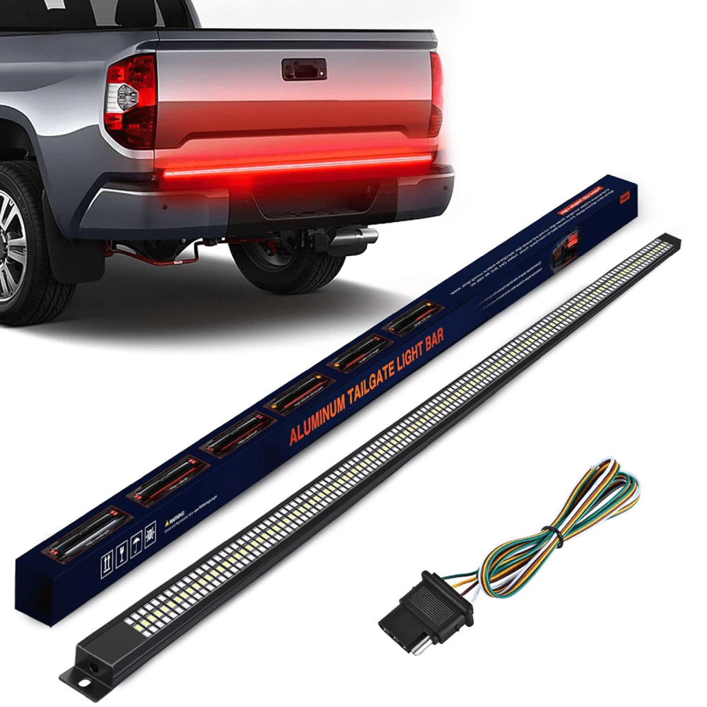 60 Inch Aluminum Frame Triple Row 1200 LEDs Red White Light Strip - Perfect for Home Decoration, Party Lighting, and Holiday Decor
