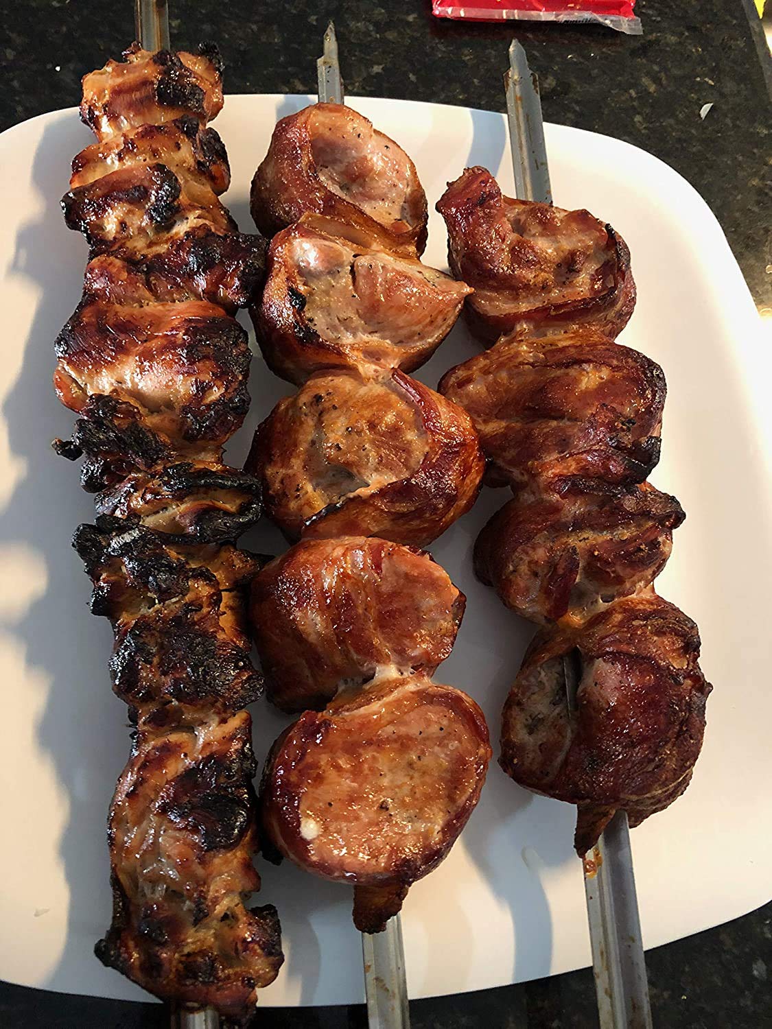 Premium Brazilian Rotisserie BBQ Grill - 5 Stainless Steel Skewers - Authentic Churrasqueira Grill for Outdoor Cooking | Perfect for Backyard BBQs, Camping & Family Gatherings